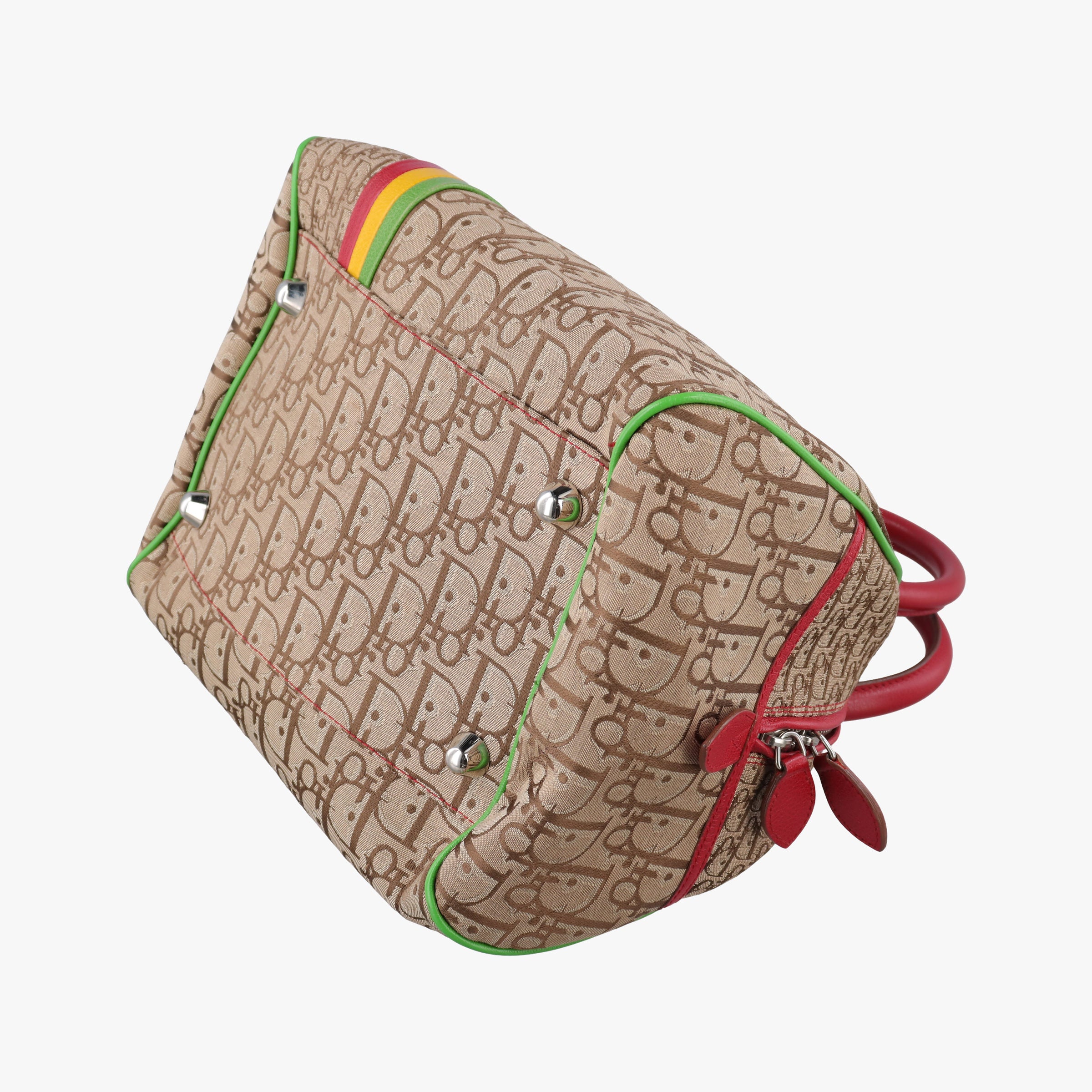 Vintage Christian Dior Rasta Trotter beige×Multicolour canvas×Leather  handbag | stylenewstar