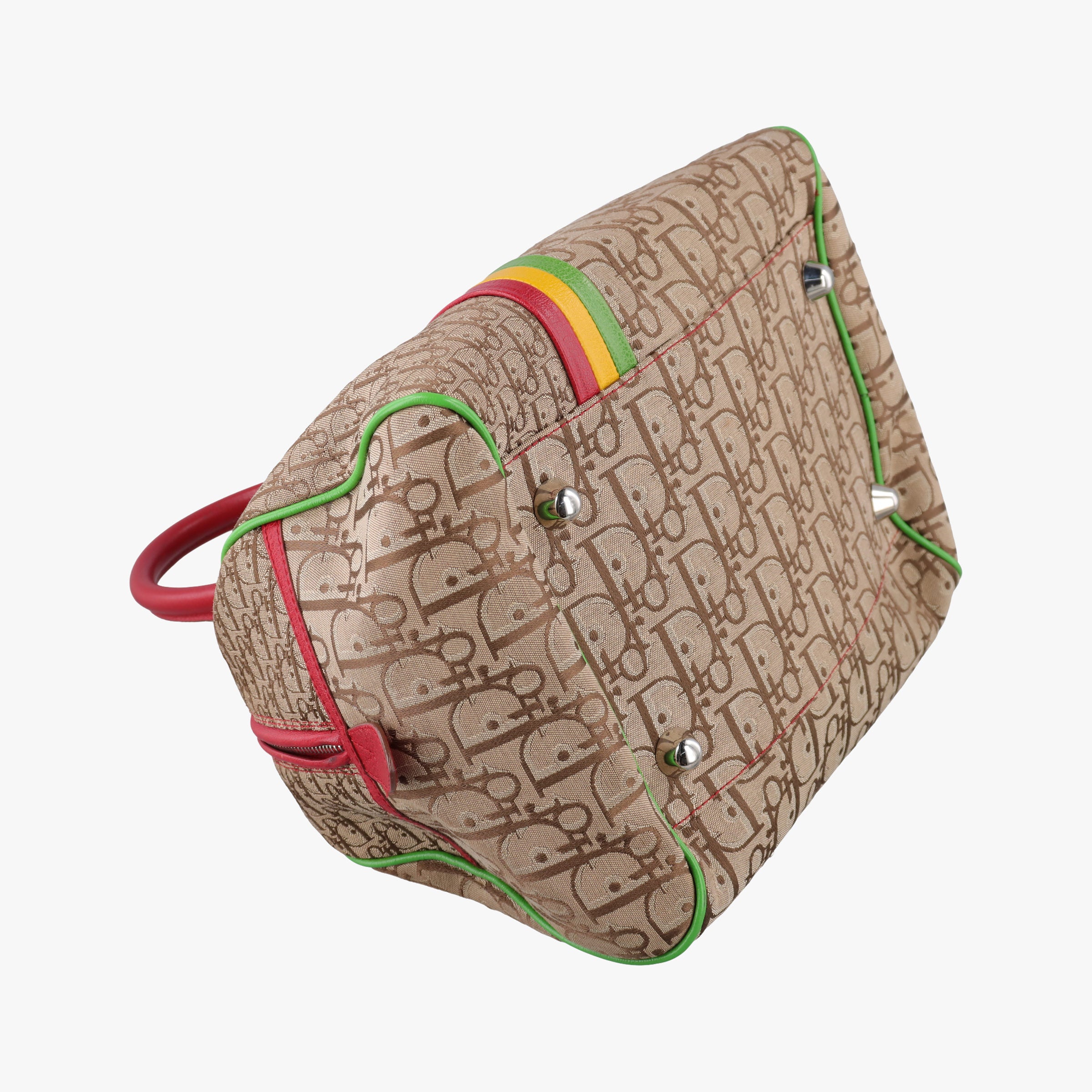 Vintage Christian Dior Rasta Trotter beige×Multicolour canvas×Leather  handbag | stylenewstar