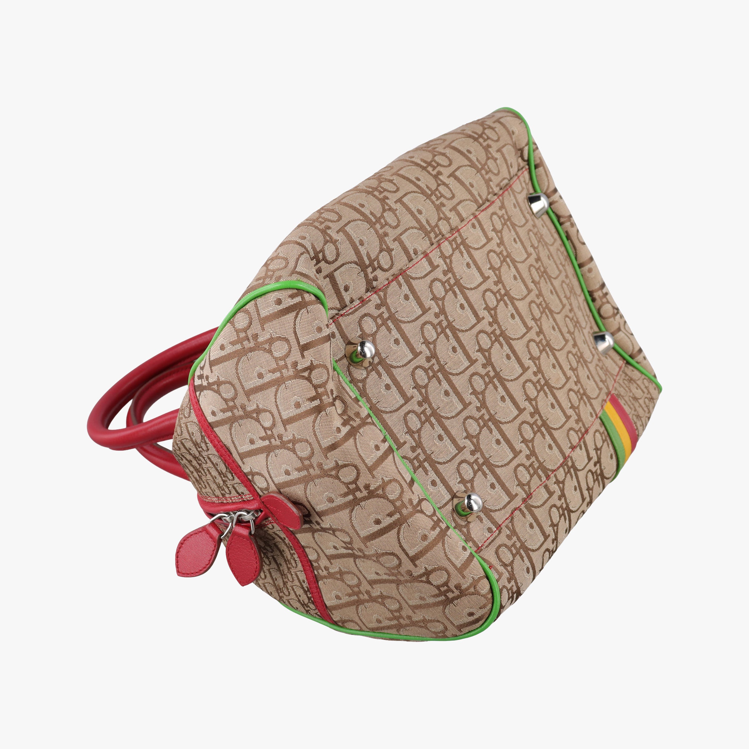 Vintage Christian Dior Rasta Trotter beige×Multicolour canvas×Leather  handbag | stylenewstar