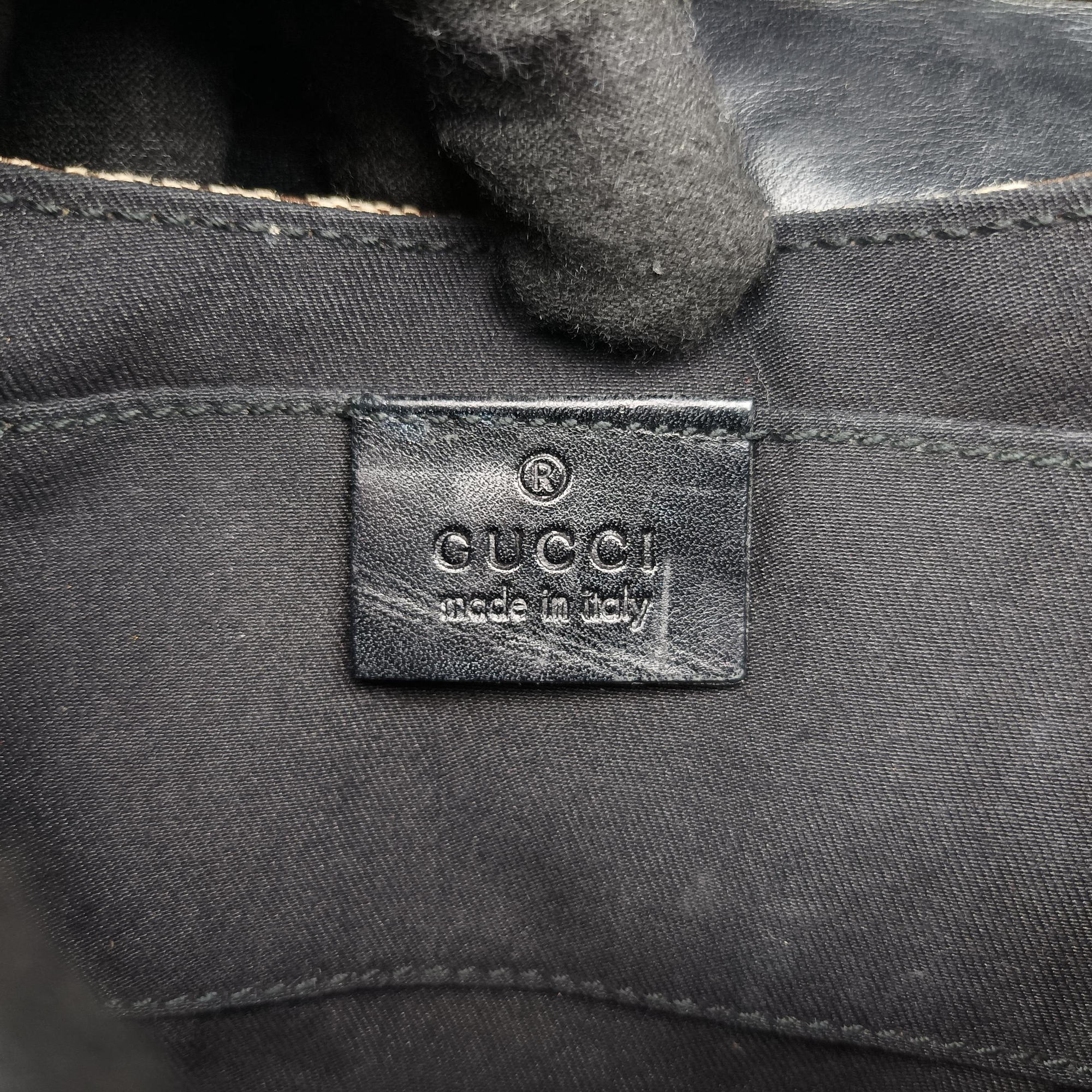 Pre-owned Gucci Horsebit Web khaki×Multi Canvas 129498 shoulderbag | stylenewstar