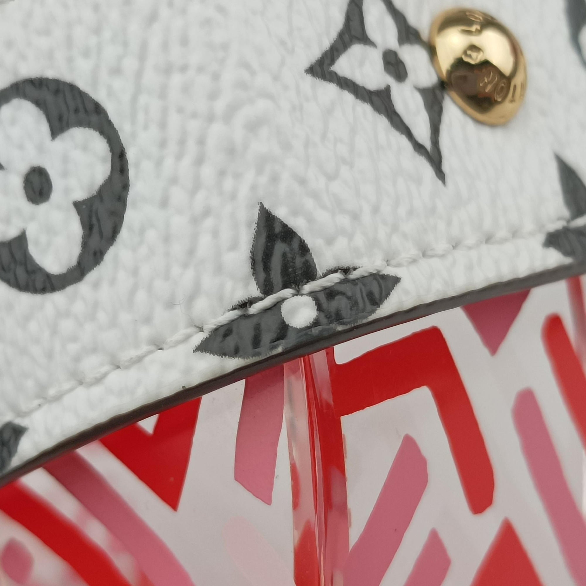 Pre-owned Louis Vuitton Bowet Scott Pink x Clear x Black x White Leather x Plexiglass GI0517 vanitybag | stylenewstar