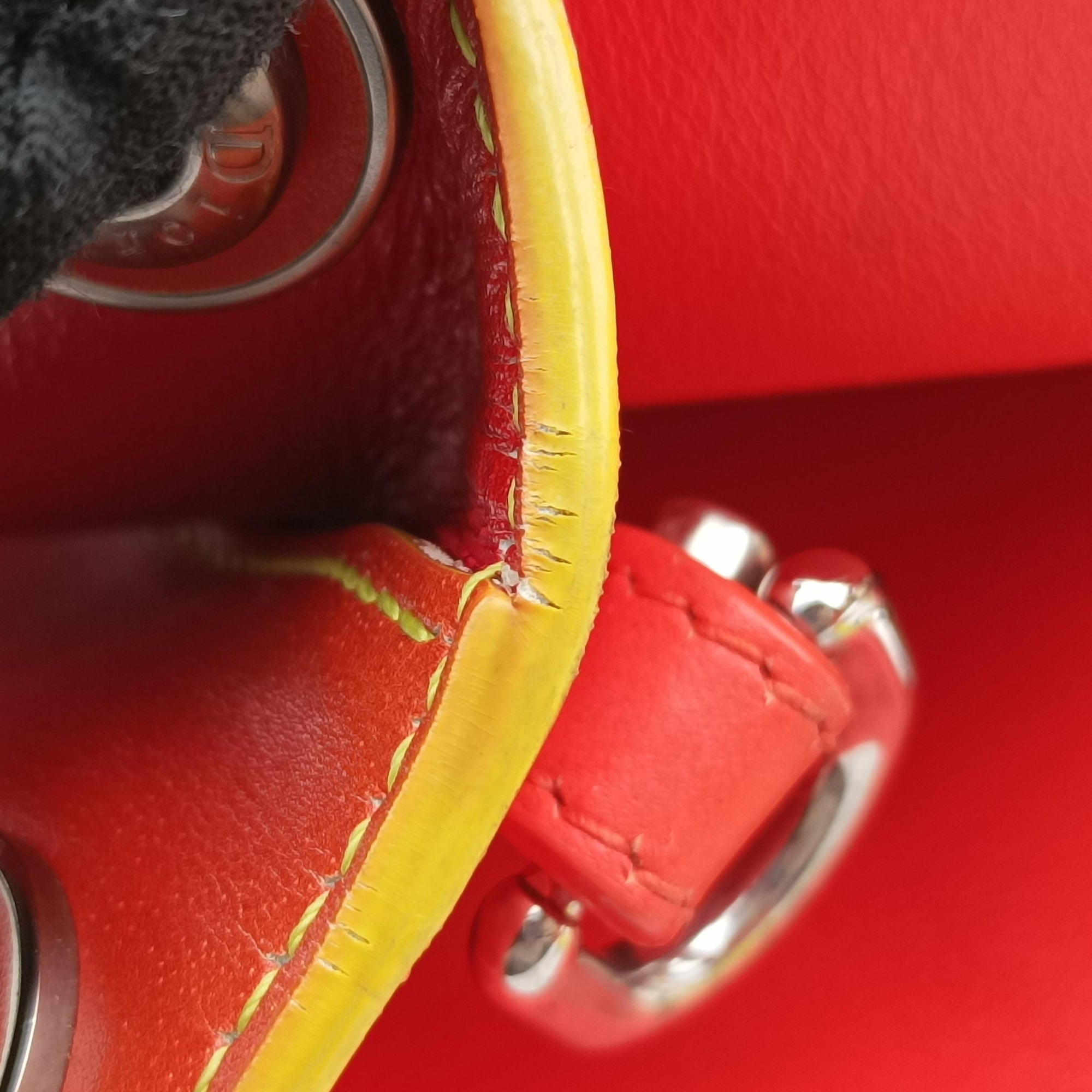 Pre-owned Christian Dior Diorissimo Yellow x Orange leather  shoulderbag | stylenewstar