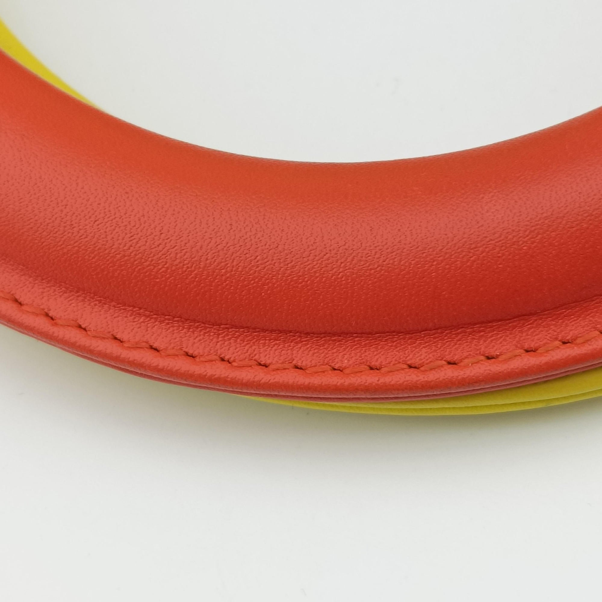 Pre-owned Christian Dior Diorissimo Yellow x Orange leather  shoulderbag | stylenewstar