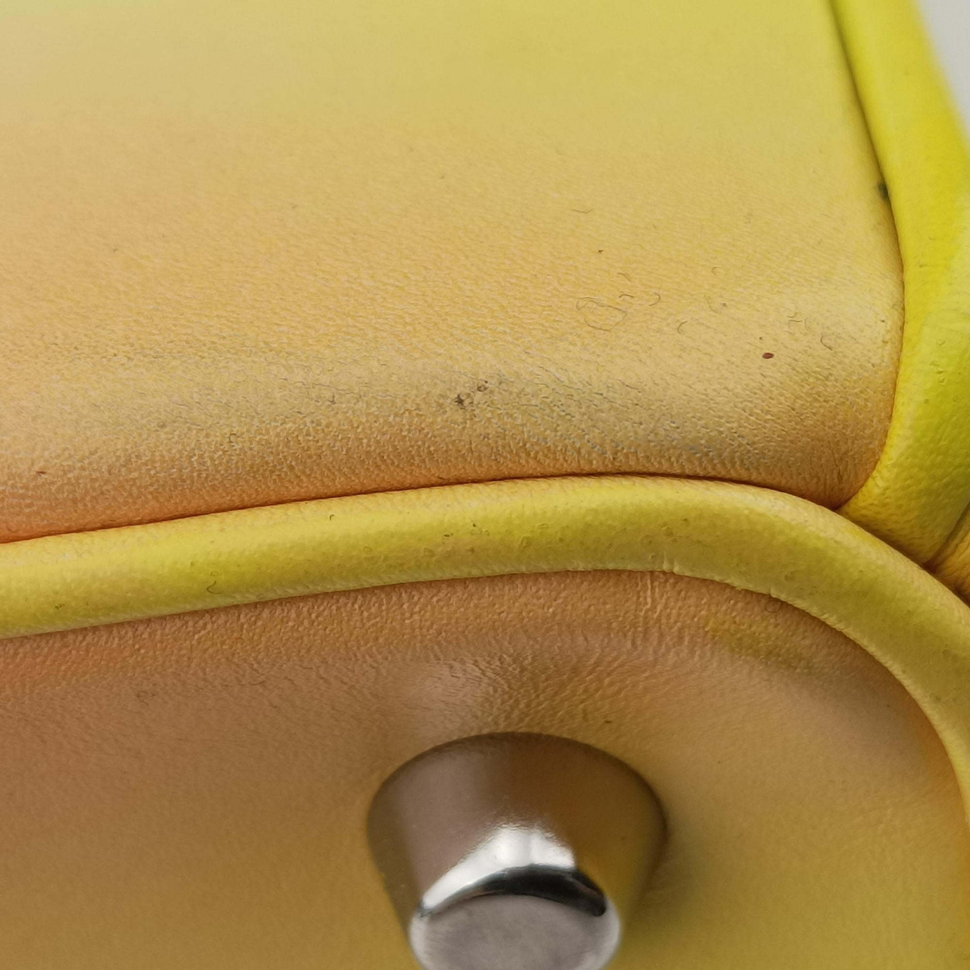 Pre-owned Christian Dior Diorissimo Yellow x Orange leather  shoulderbag | stylenewstar