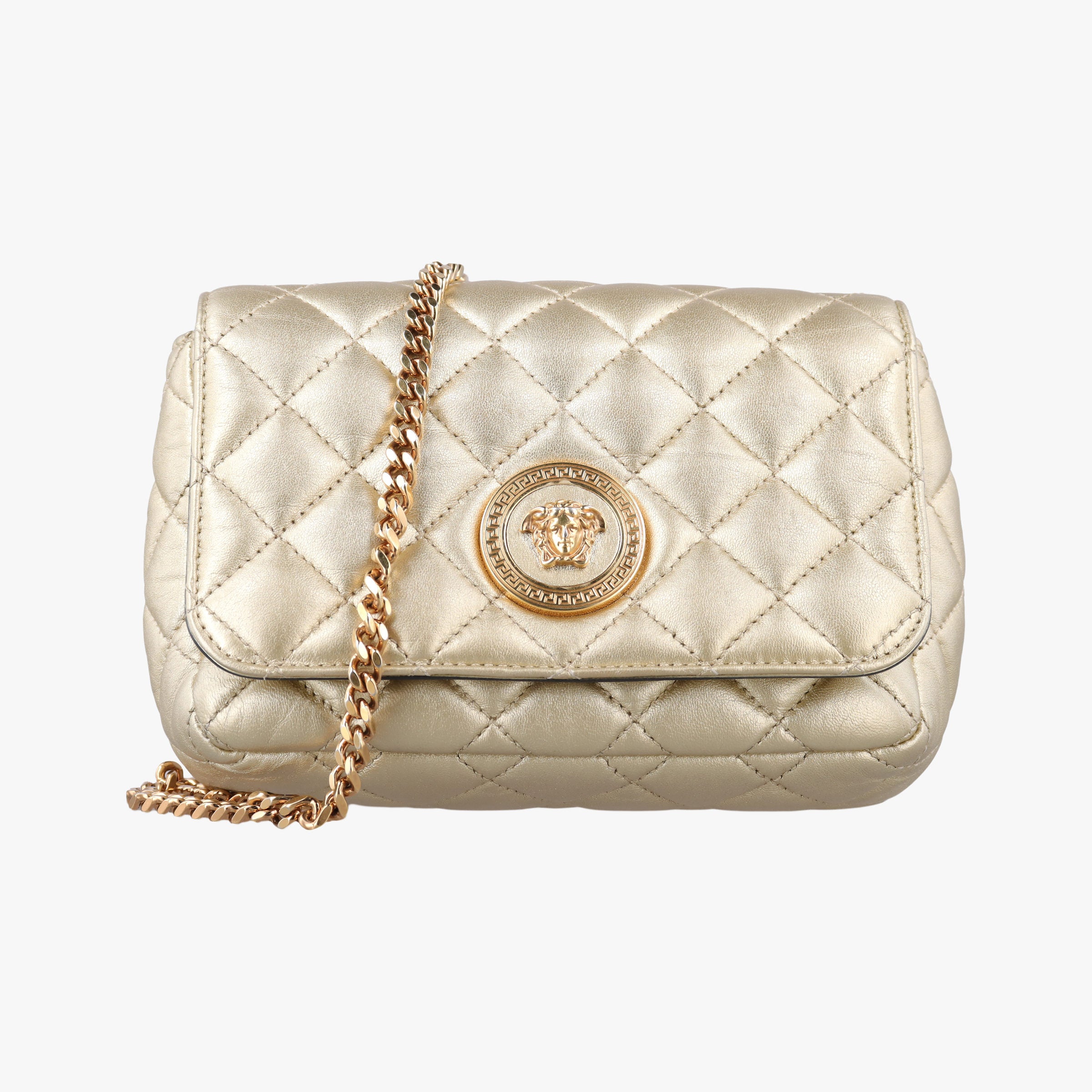 Secondhand VERSACE Medusa Golden Leather  shoulderbag | stylenewstar
