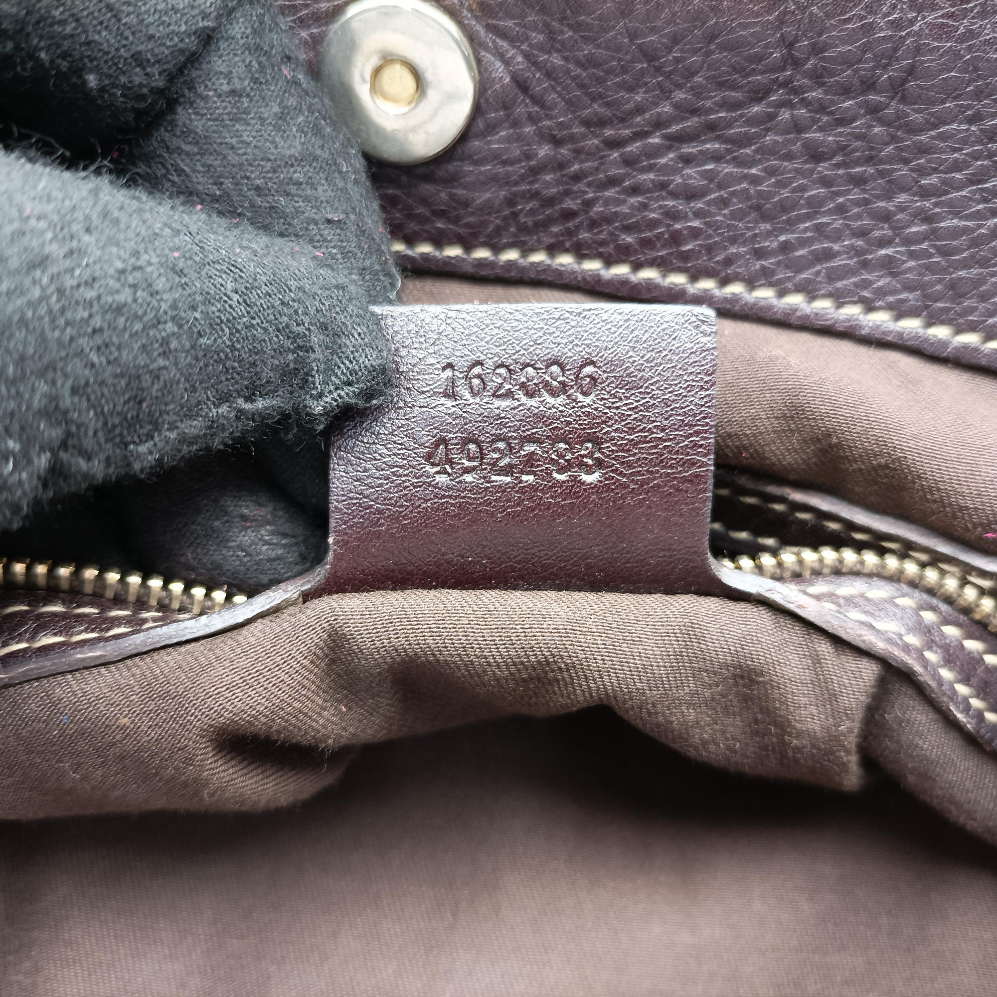 Pre-owned Gucci Dialux Britt Hobo Brown leather 162886 shoulderbag | stylenewstar