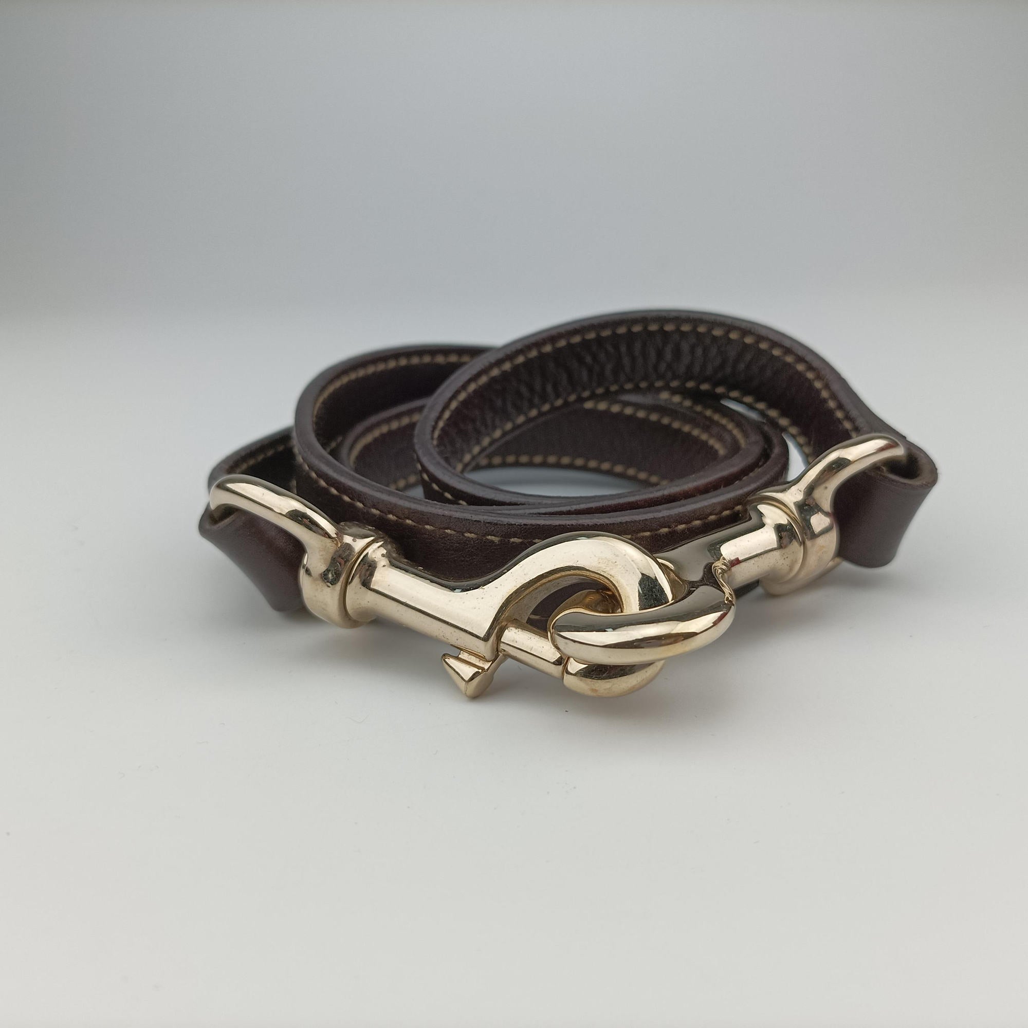 Pre-owned Gucci Dialux Britt Hobo Brown leather 162886 shoulderbag | stylenewstar