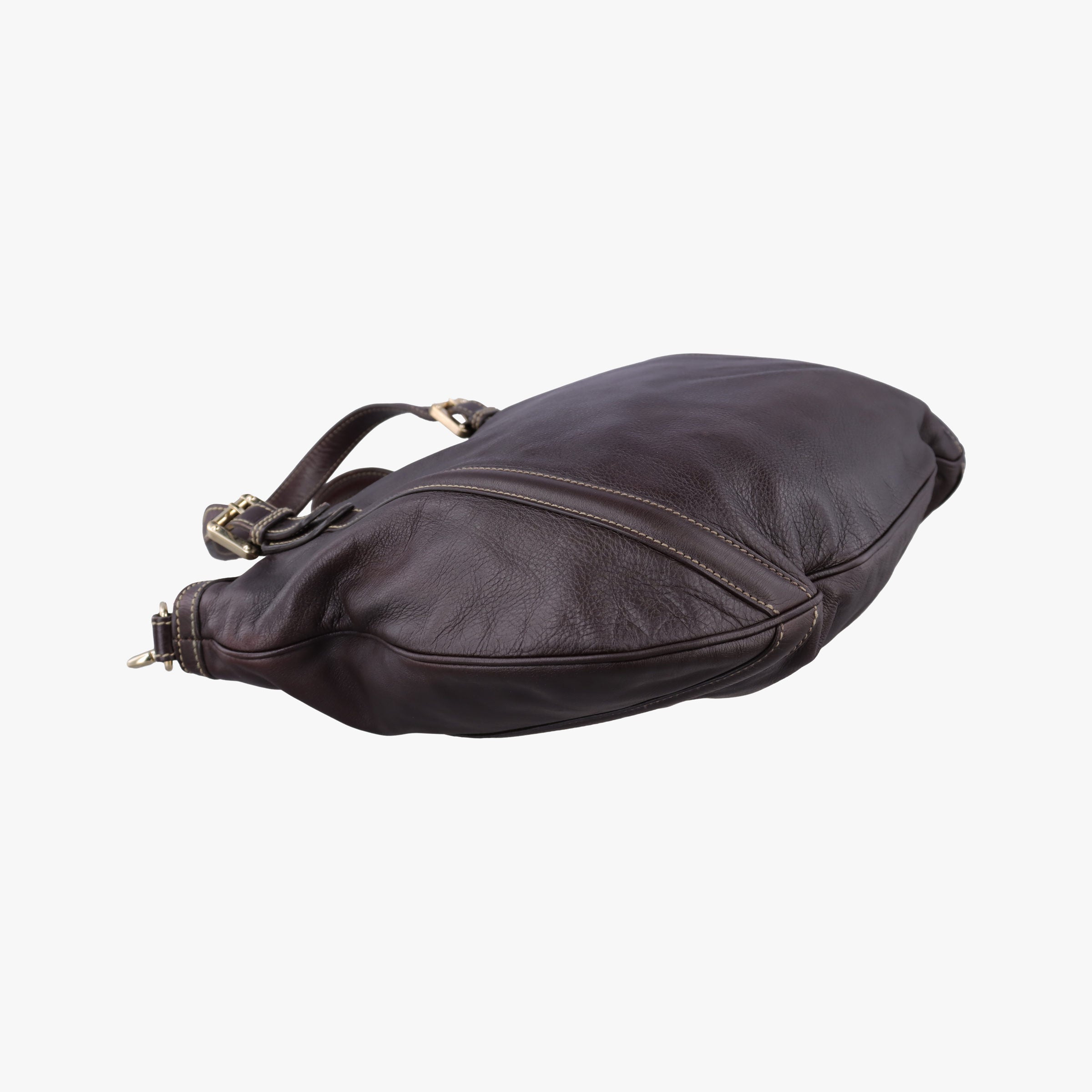 Pre-owned Gucci Dialux Britt Hobo Brown leather 162886 shoulderbag | stylenewstar