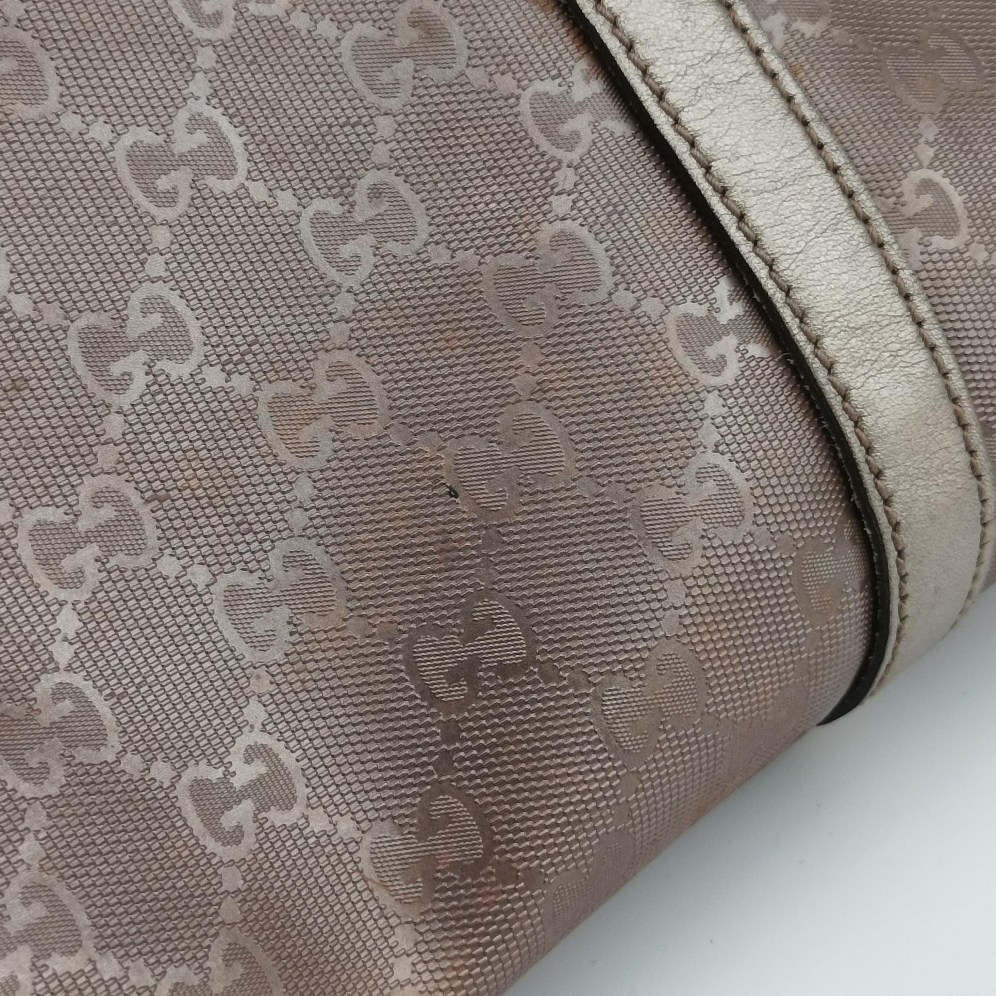 Pre-owned Gucci GG Supreme Joy Vertical Grey PVC coated canvas 223668 shoulderbag | stylenewstar