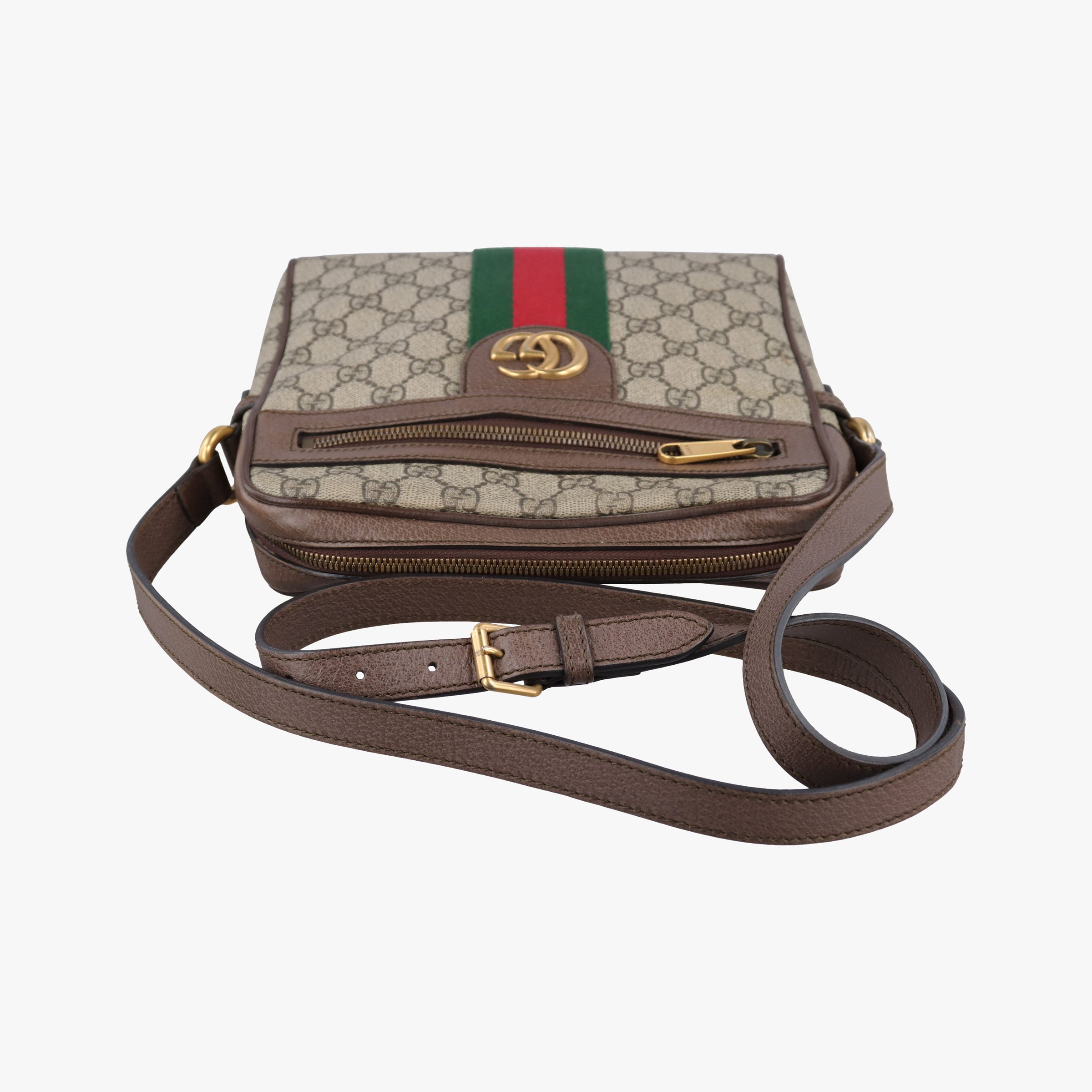 Vintage Gucci Ophidia brown×Beige PVC coated canvas×Leather 547926 shoulderbag | stylenewstar