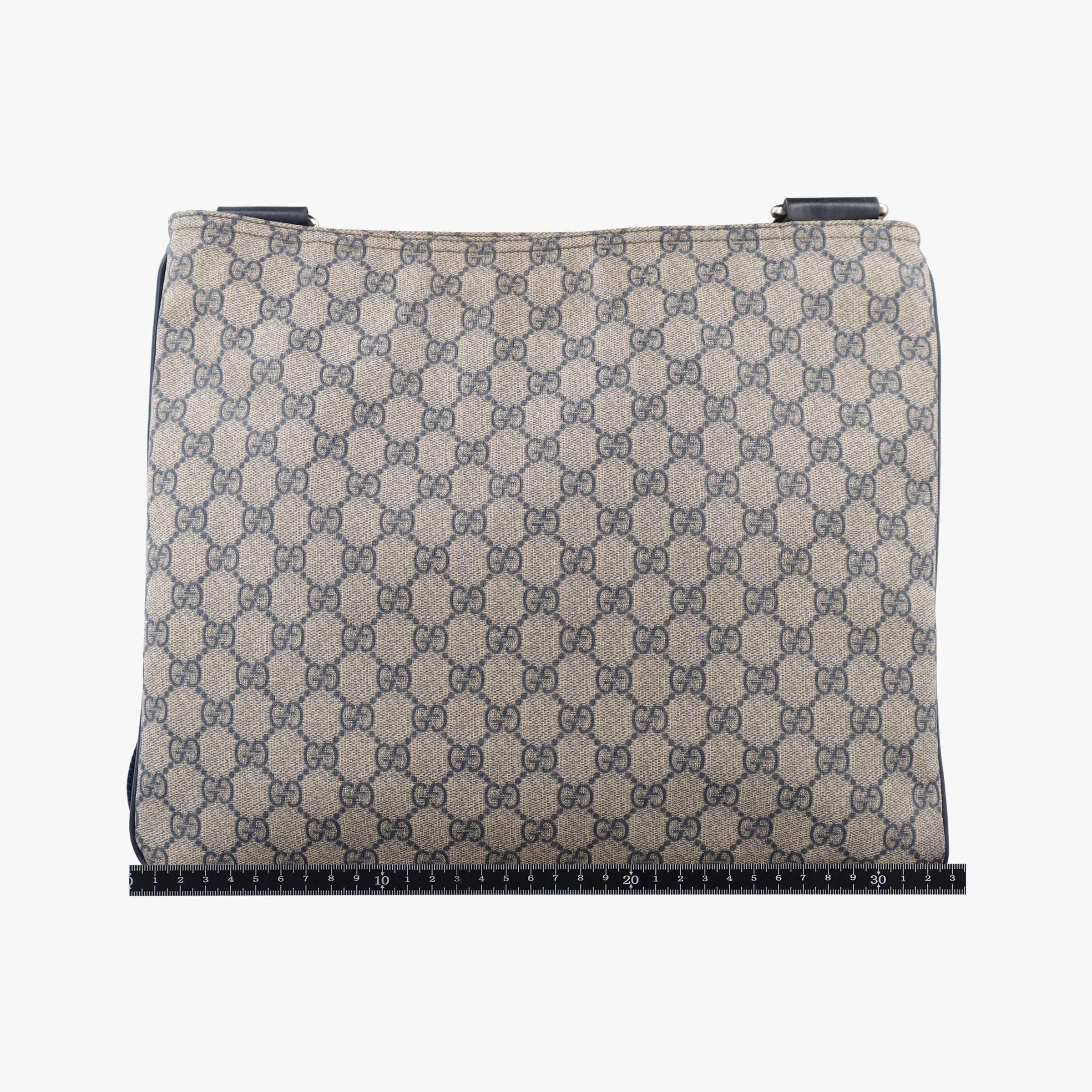Pre-owned Gucci GG Plus GG Supreme Beige×Navy PVC coated canvas×Leather 201446 shoulderbag | stylenewstar