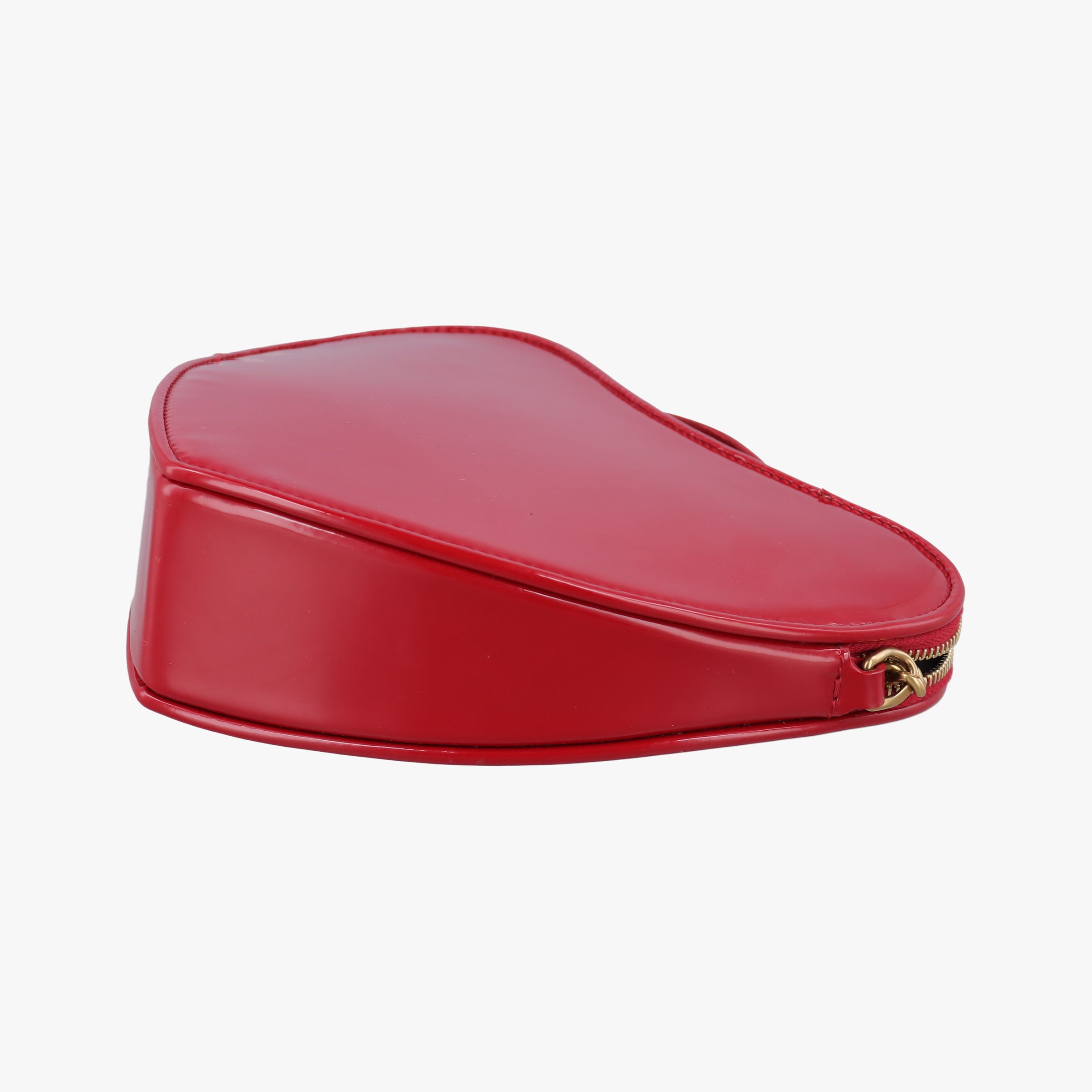 Secondhand Yves Saint Laurent love heart Red Patent 540694 shoulderbag | stylenewstar