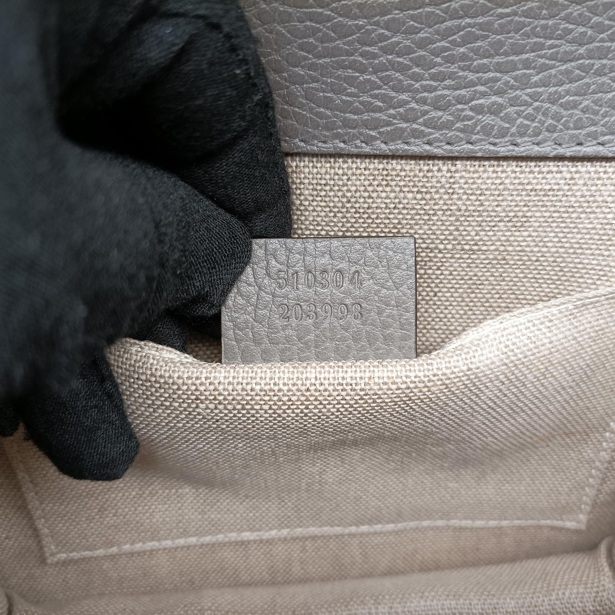 Pre-owned Gucci Interlocking G Grey Leather 510304 shoulderbag | stylenewstar