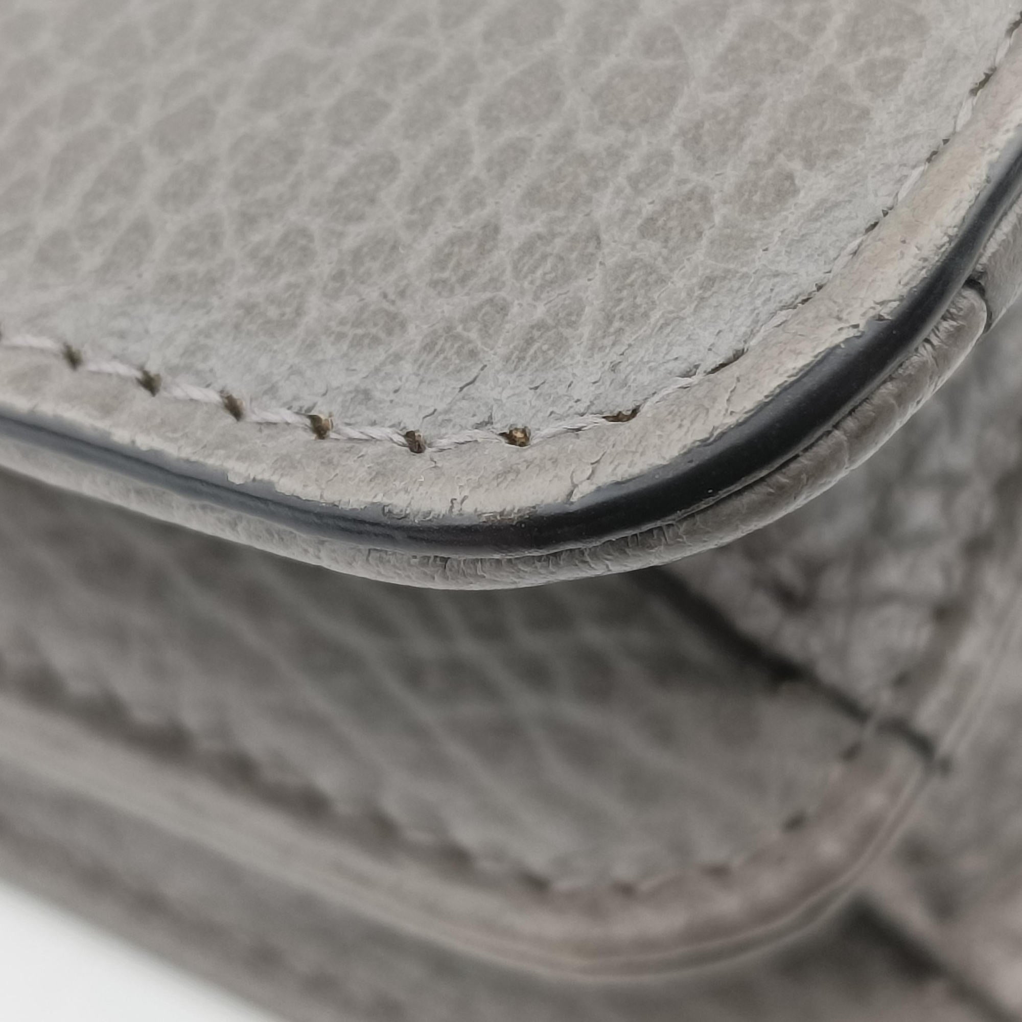 Pre-owned Gucci Interlocking G Grey Leather 510304 shoulderbag | stylenewstar