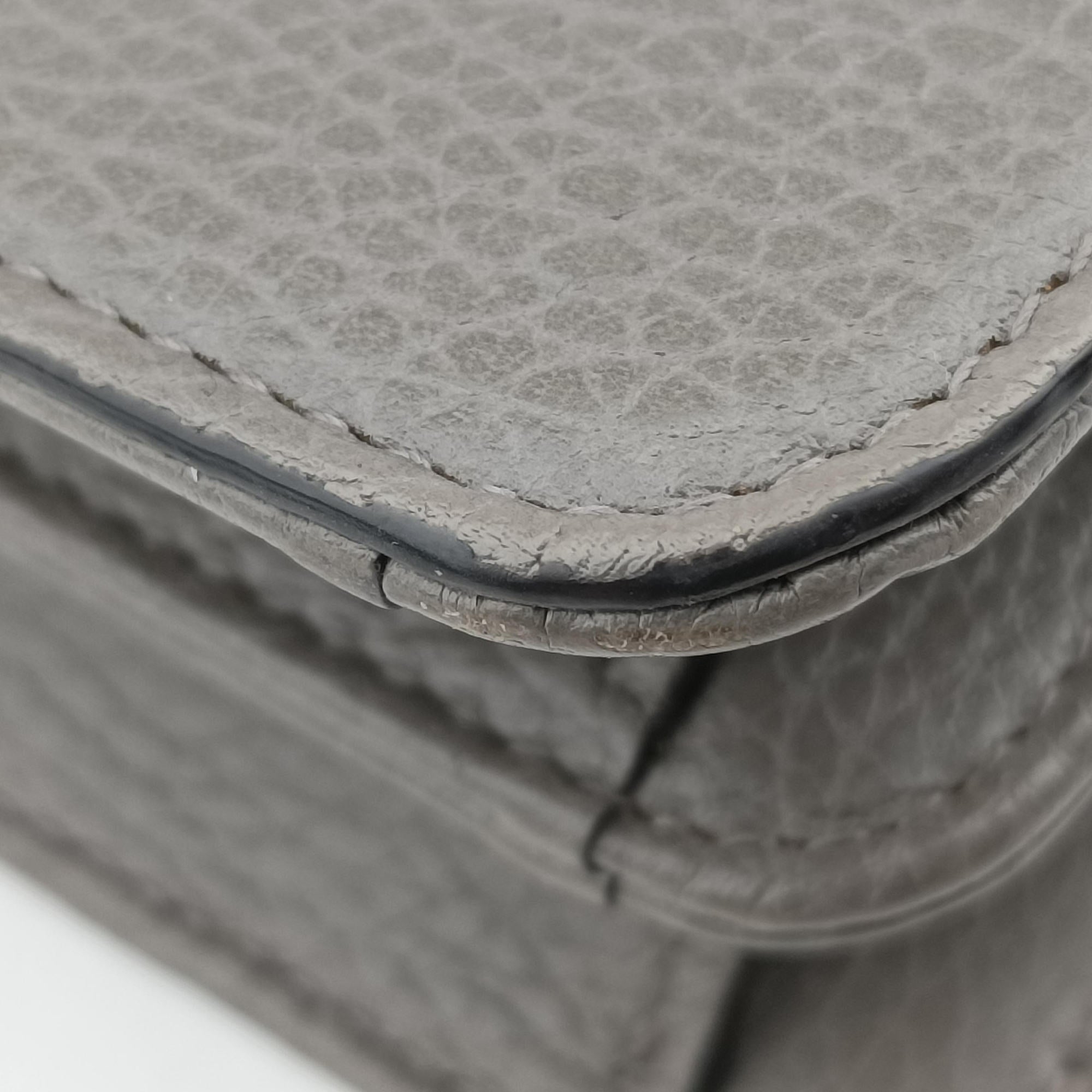 Pre-owned Gucci Interlocking G Grey Leather 510304 shoulderbag | stylenewstar