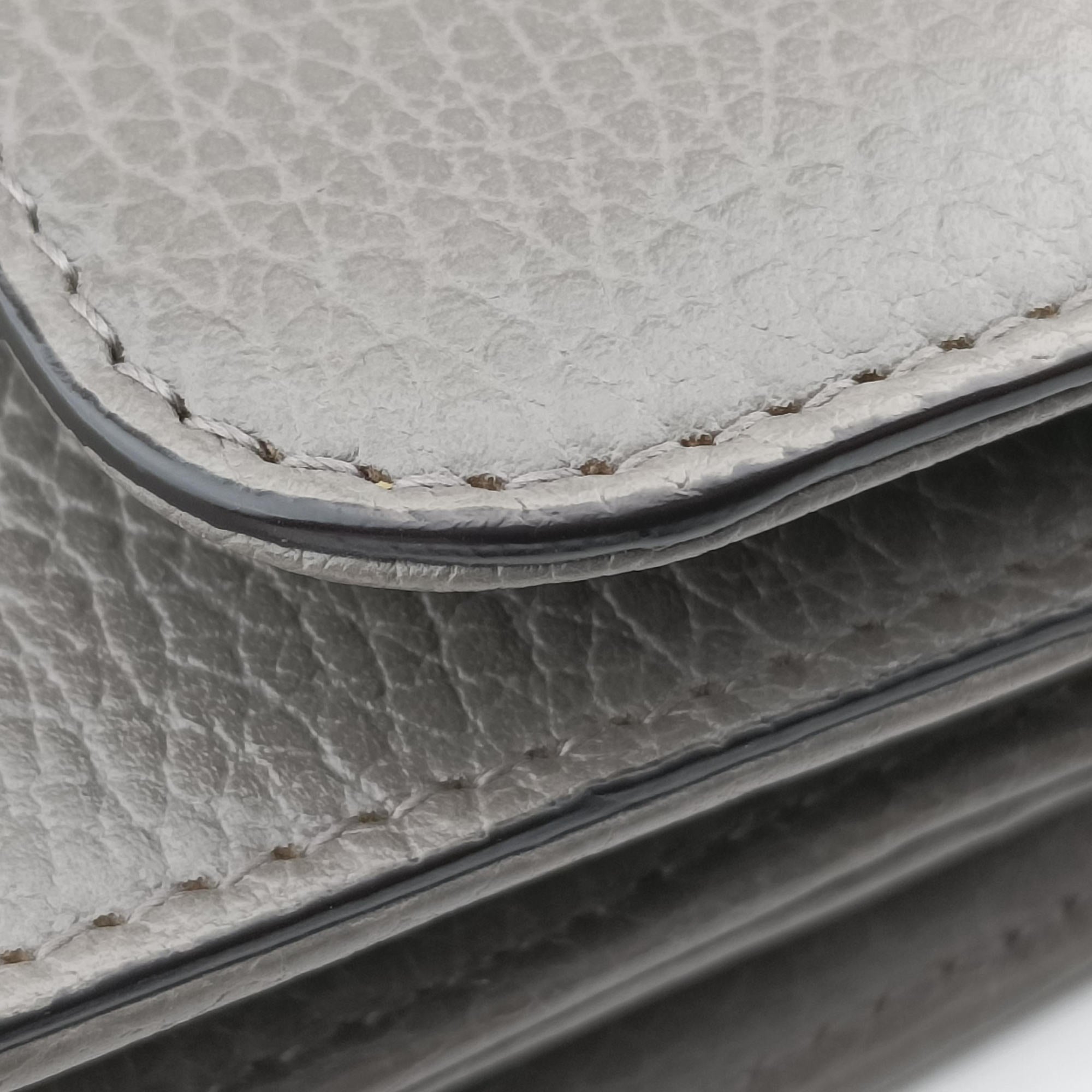 Pre-owned Gucci Interlocking G Grey Leather 510304 shoulderbag | stylenewstar