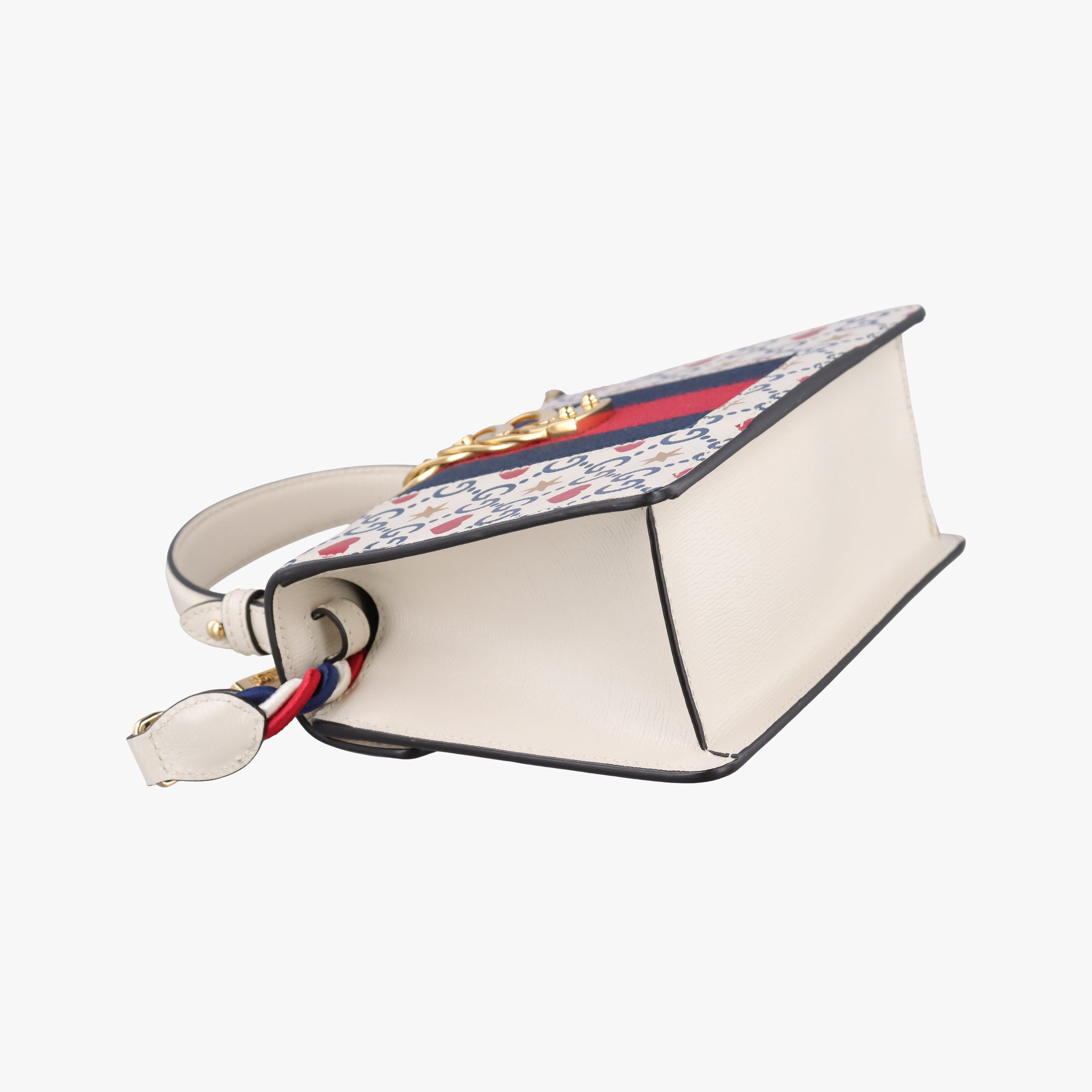 Pre-owned Gucci Sylvie White×Multicolour Leather 470270 shoulderbag | stylenewstar