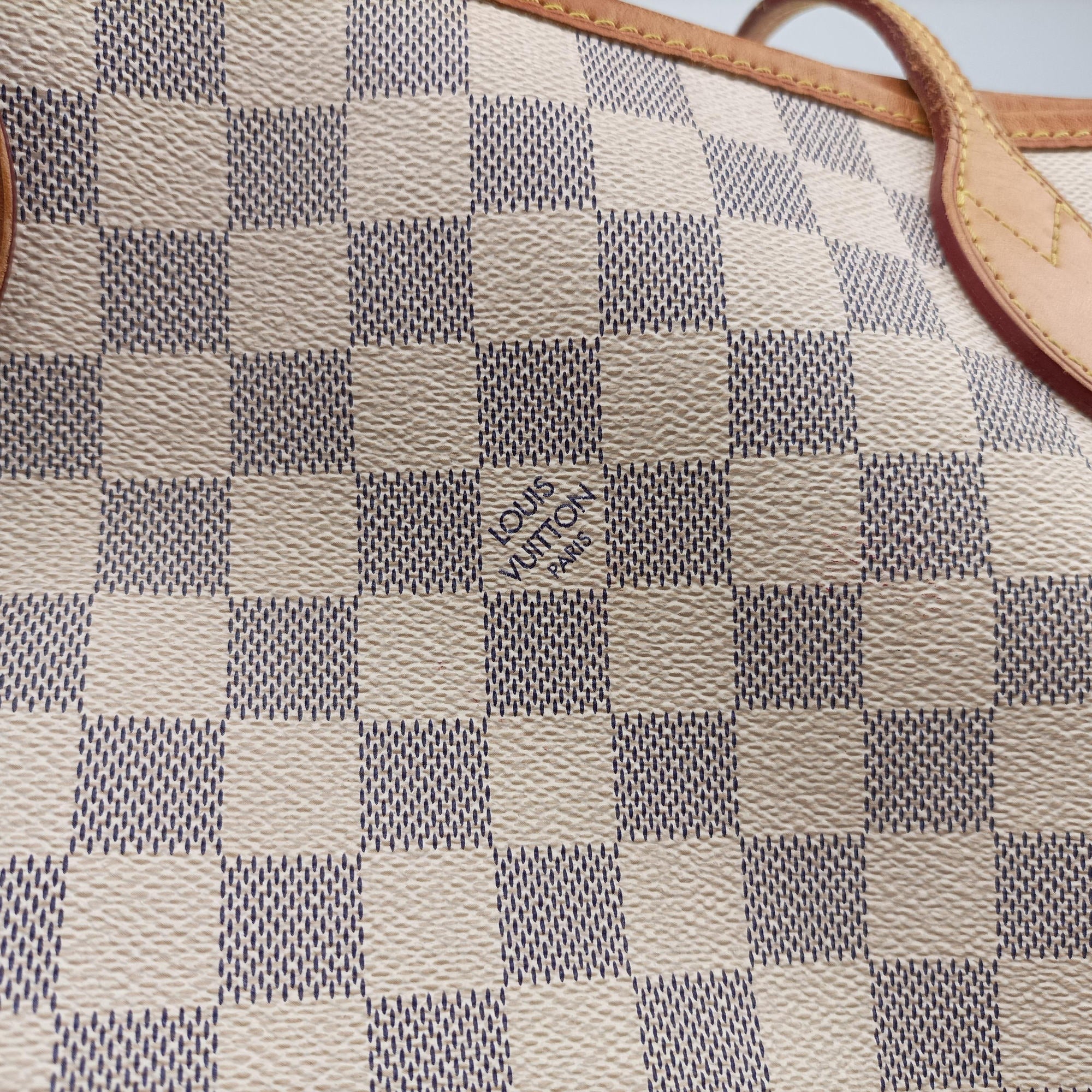 Pre-owned Louis Vuitton Neverfull MM Azur Damier Canvas N51107 shoulderbag | stylenewstar