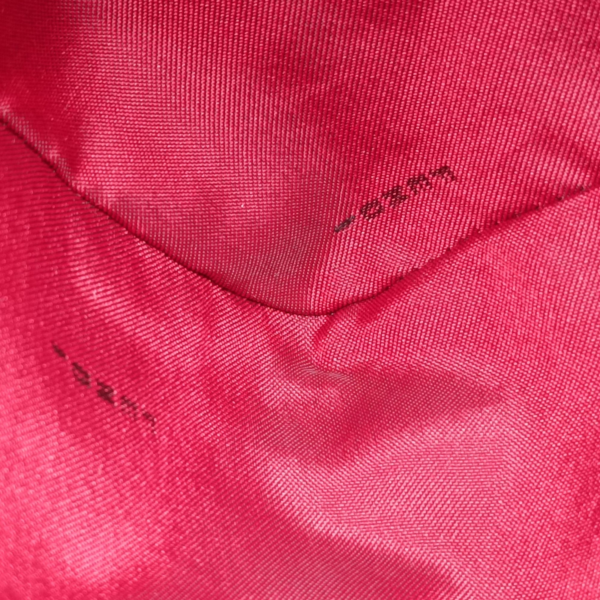 Pre-owned Fendi Zucchino Pink × Red Canvas ×  Leather  handbag | stylenewstar