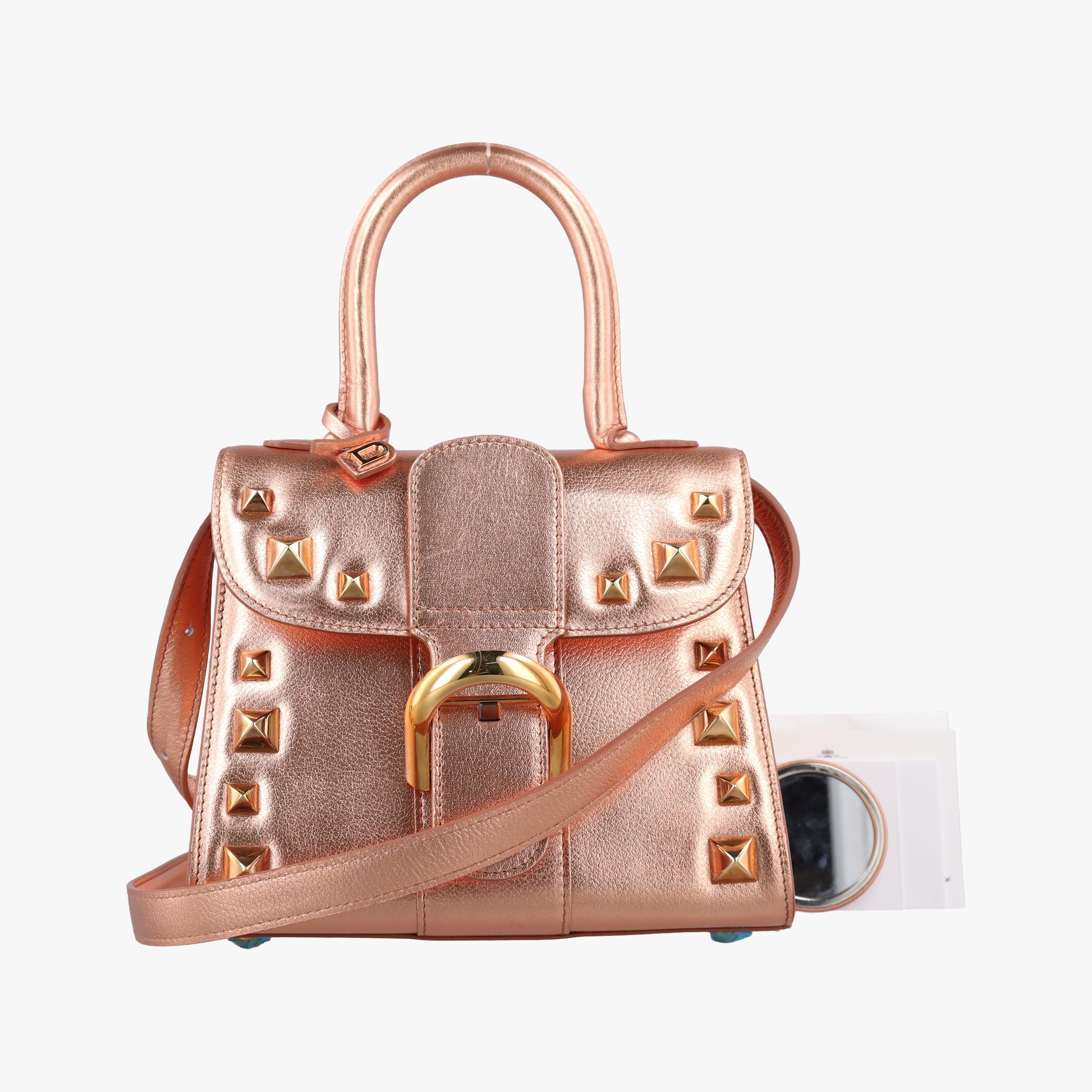 Pre-owned Delvaux Brillant Mini Golden leather  shoulderbag | stylenewstar