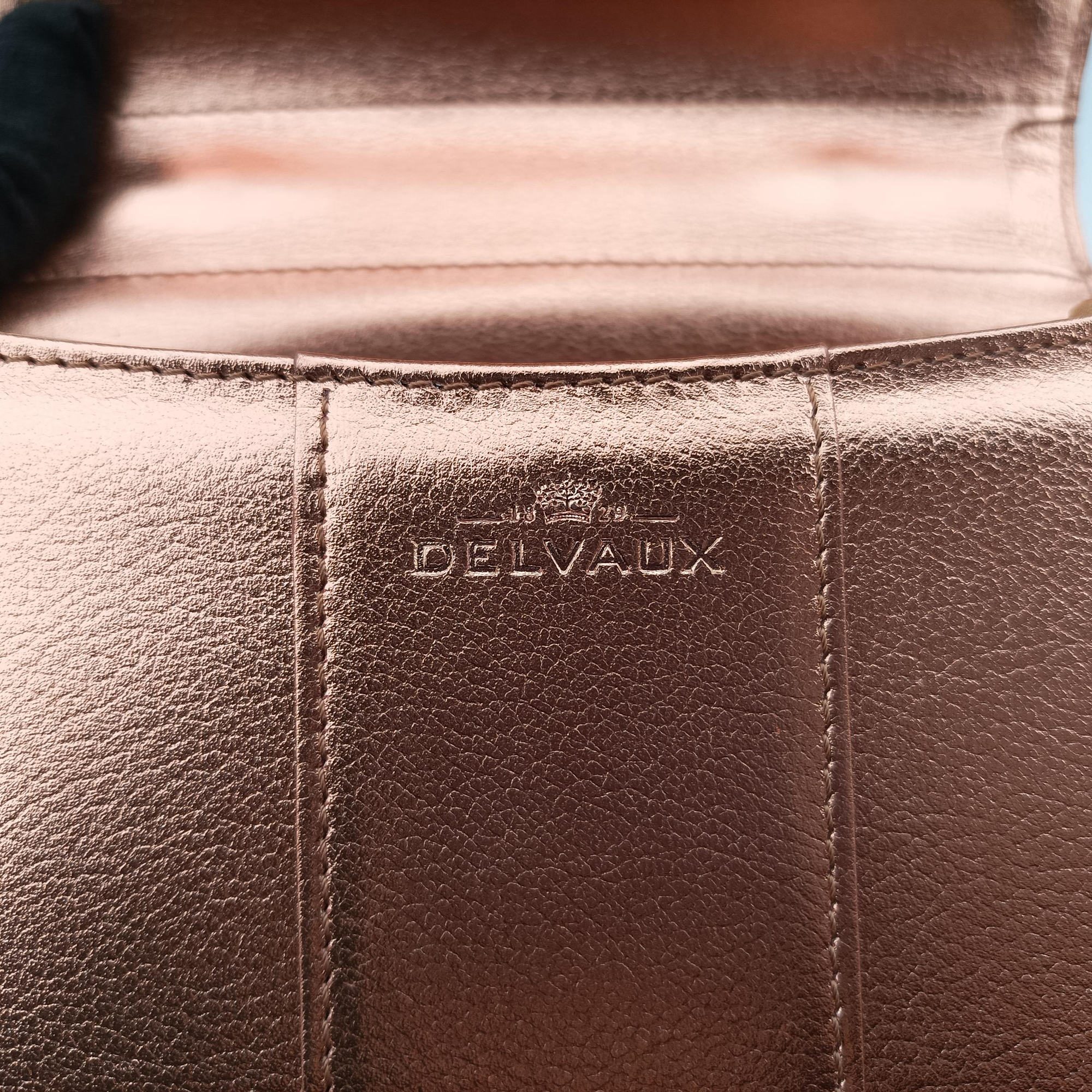 Pre-owned Delvaux Brillant Mini Golden leather  shoulderbag | stylenewstar