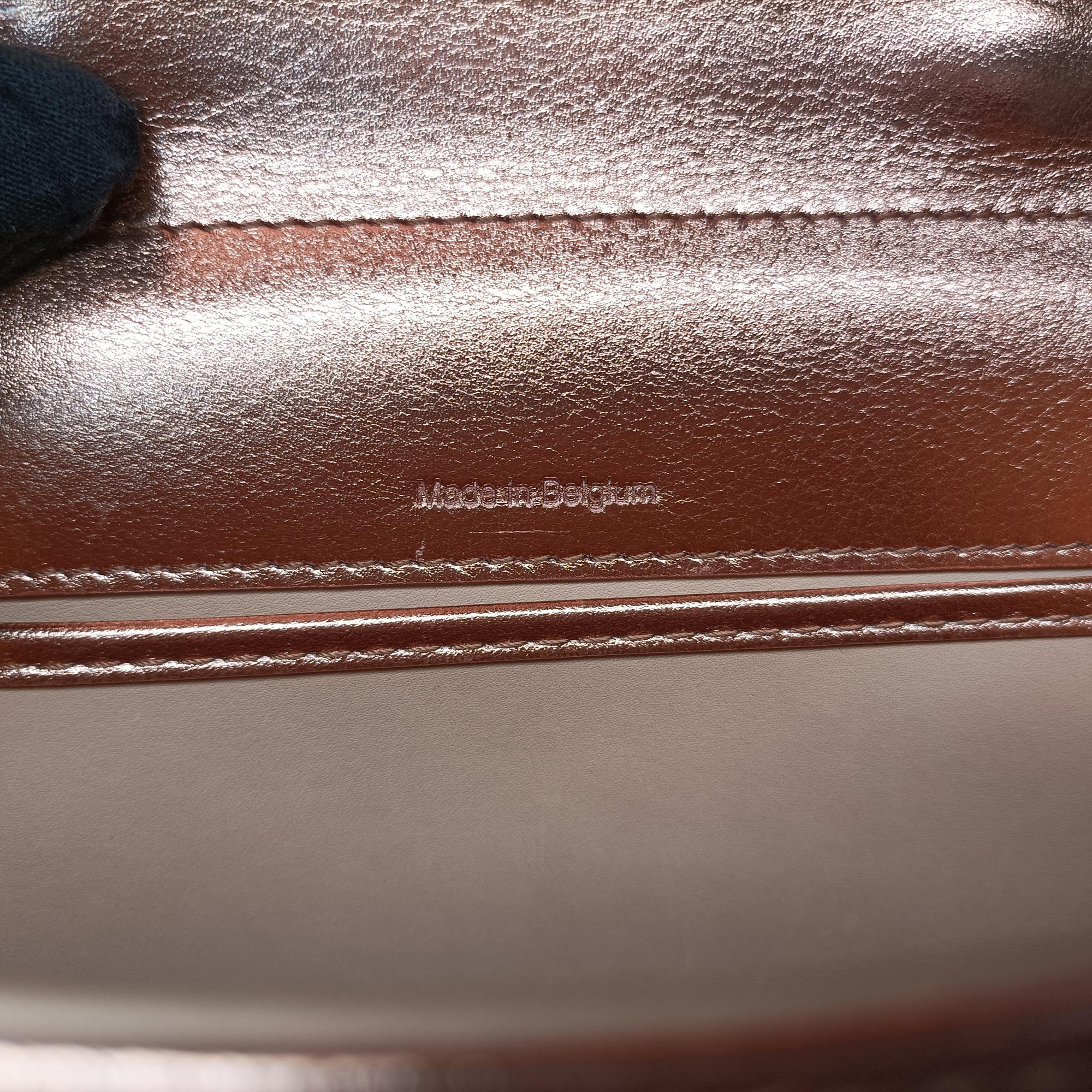 Pre-owned Delvaux Brillant Mini Golden leather  shoulderbag | stylenewstar