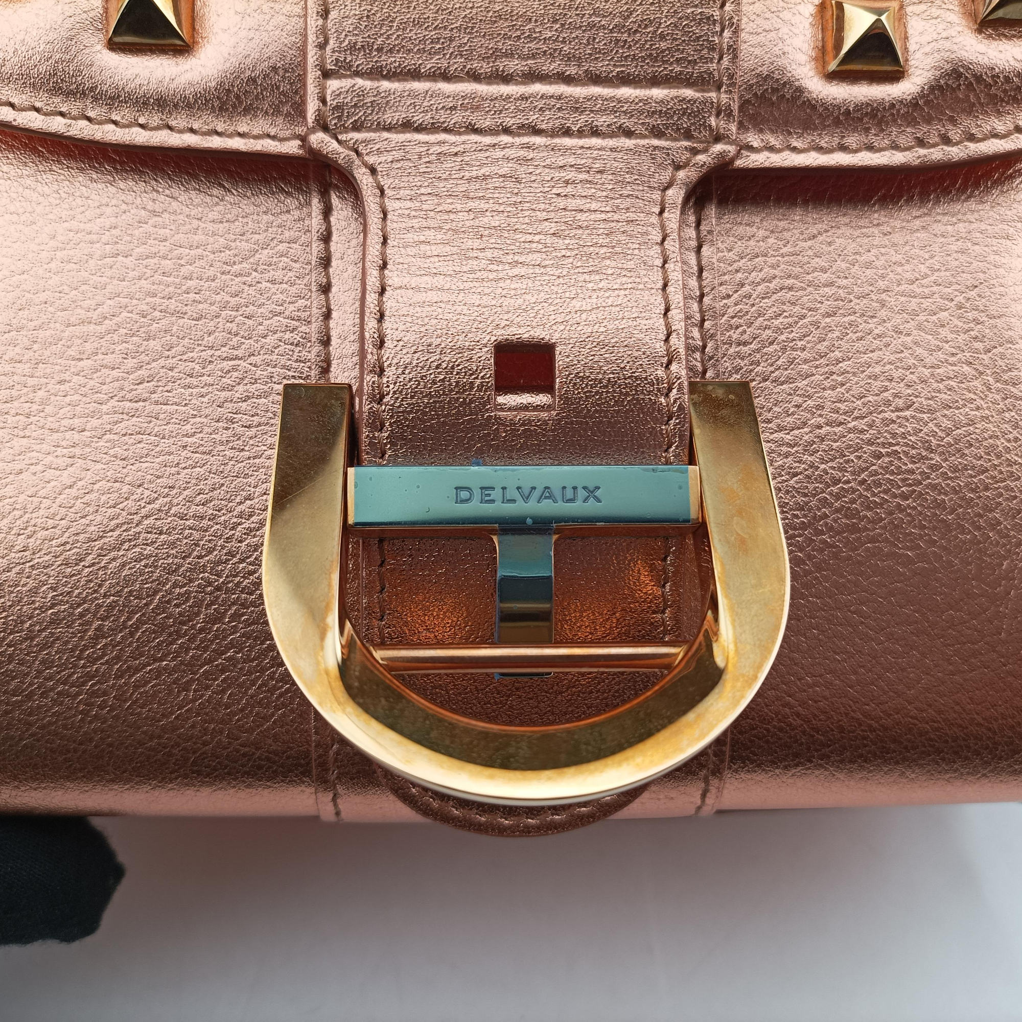 Pre-owned Delvaux Brillant Mini Golden leather  shoulderbag | stylenewstar