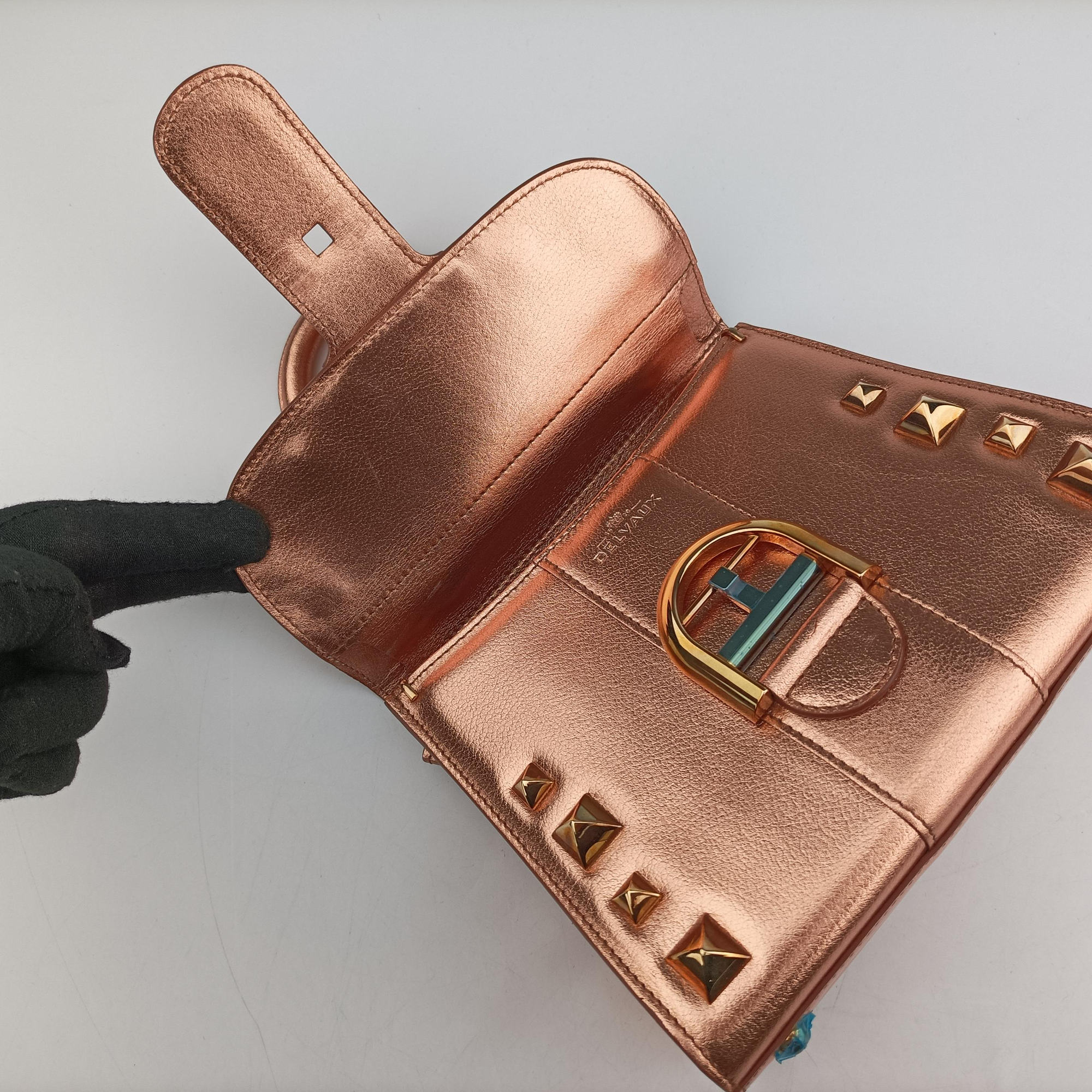 Pre-owned Delvaux Brillant Mini Golden leather  shoulderbag | stylenewstar