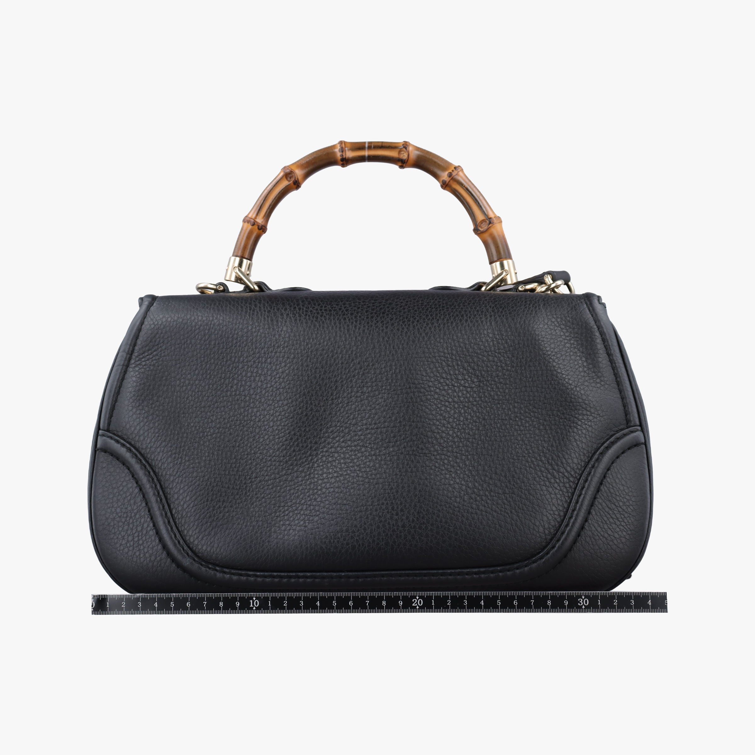 Pre-owned Gucci New Bamboo Black Leather 254883 shoulderbag | stylenewstar