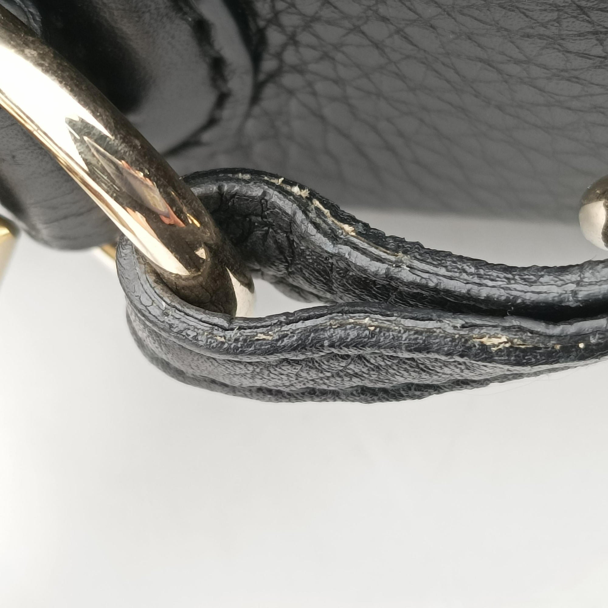 Pre-owned Gucci New Bamboo Black Leather 254883 shoulderbag | stylenewstar