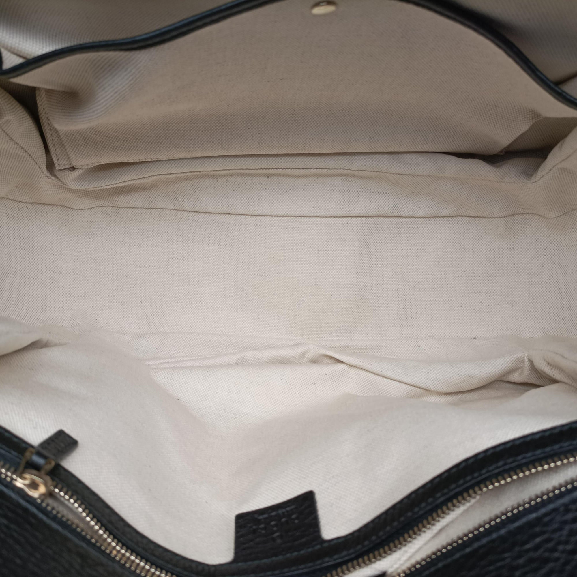 Pre-owned Gucci New Bamboo Black Leather 254883 shoulderbag | stylenewstar