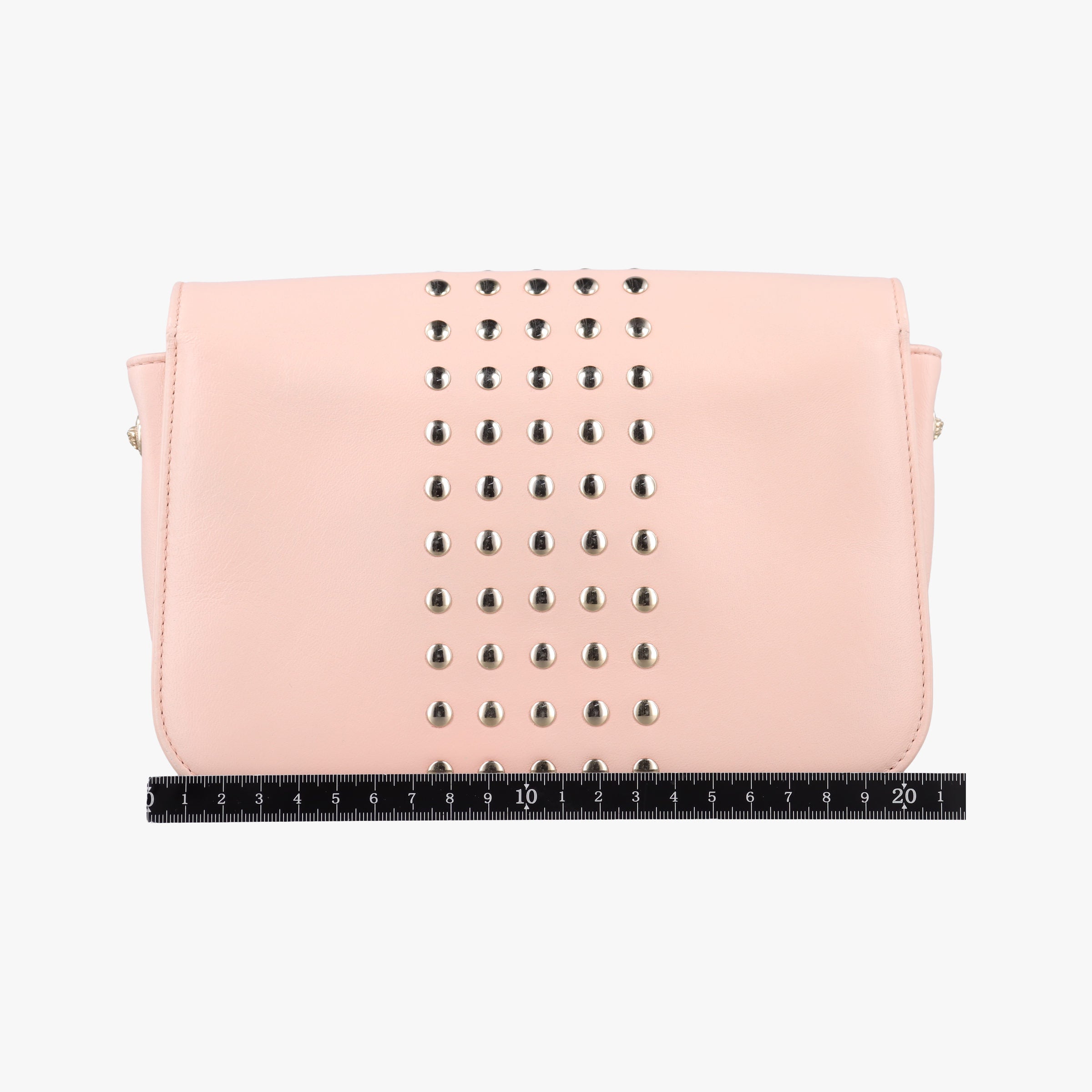 Pre-owned VERSACE Studded Medusa Medallion Pink Leather  shoulderbag | stylenewstar