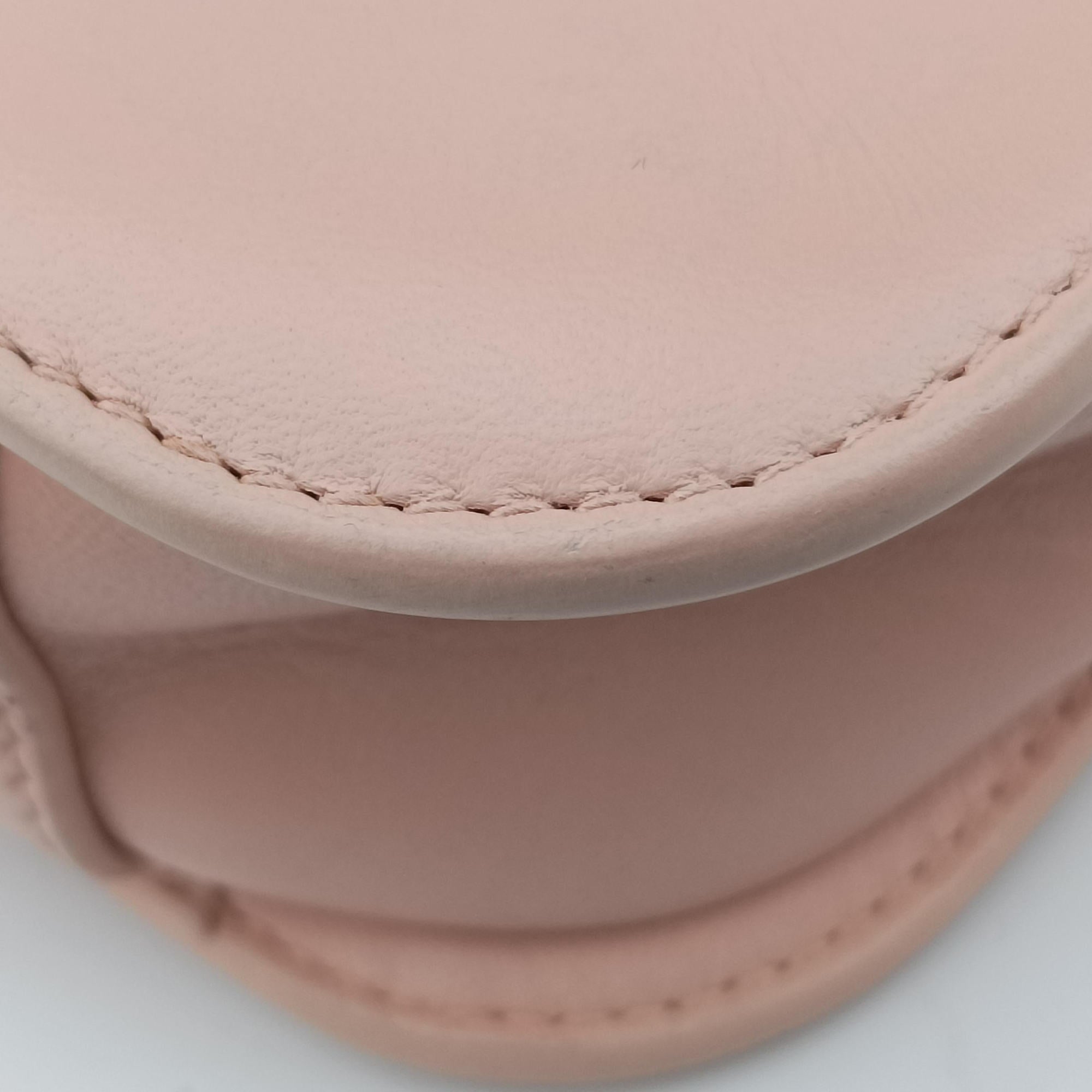 Pre-owned VERSACE Studded Medusa Medallion Pink Leather  shoulderbag | stylenewstar