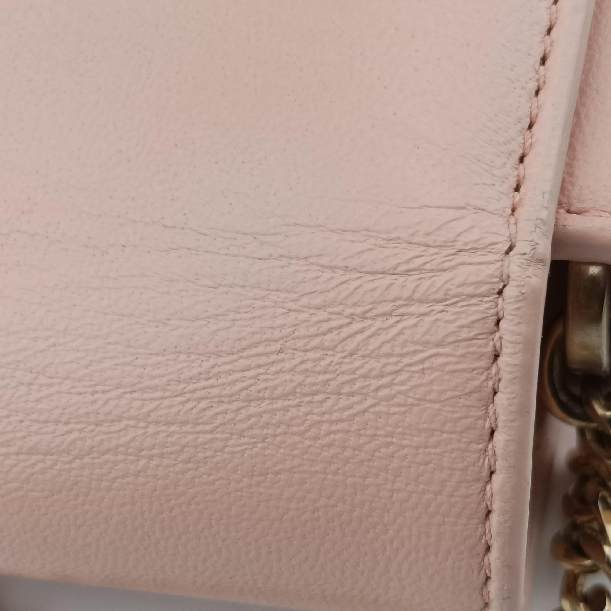 Pre-owned VERSACE Studded Medusa Medallion Pink Leather  shoulderbag | stylenewstar