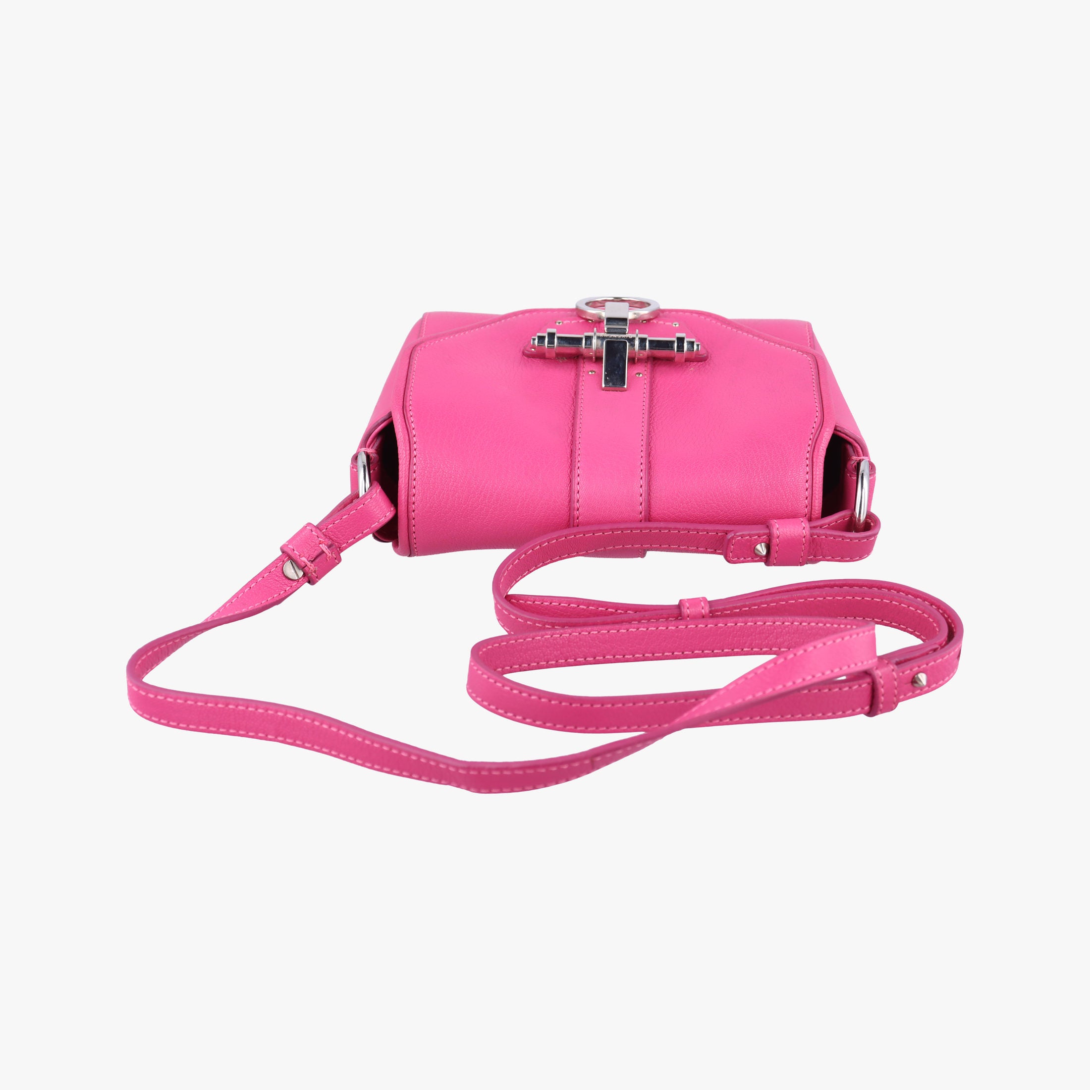 Pre-owned Givenchy Obsedia Pink Leather  shoulderbag | stylenewstar