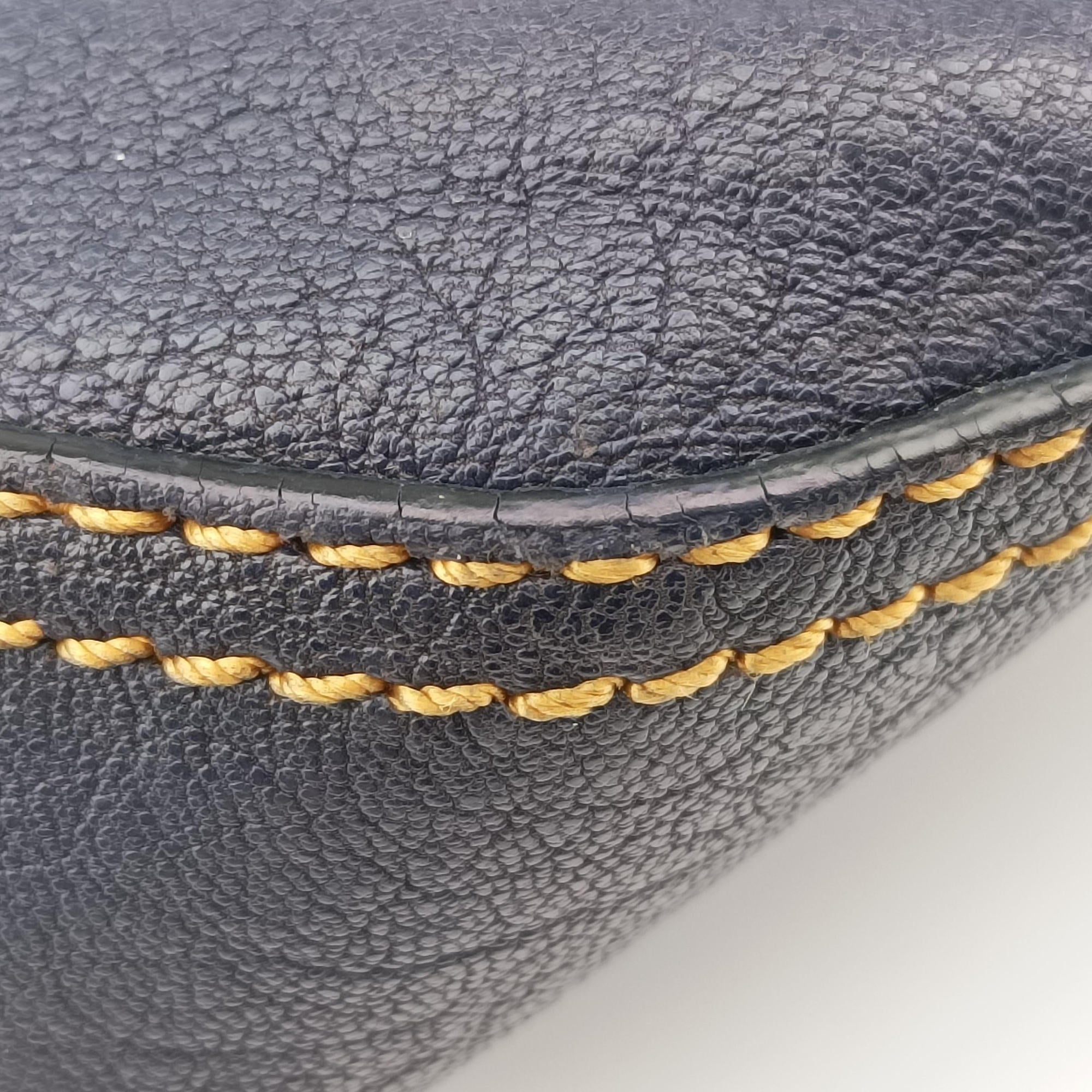Pre-owned Fendi B Bag Black×Navy Leather×patent 8BN165 handbag | stylenewstar