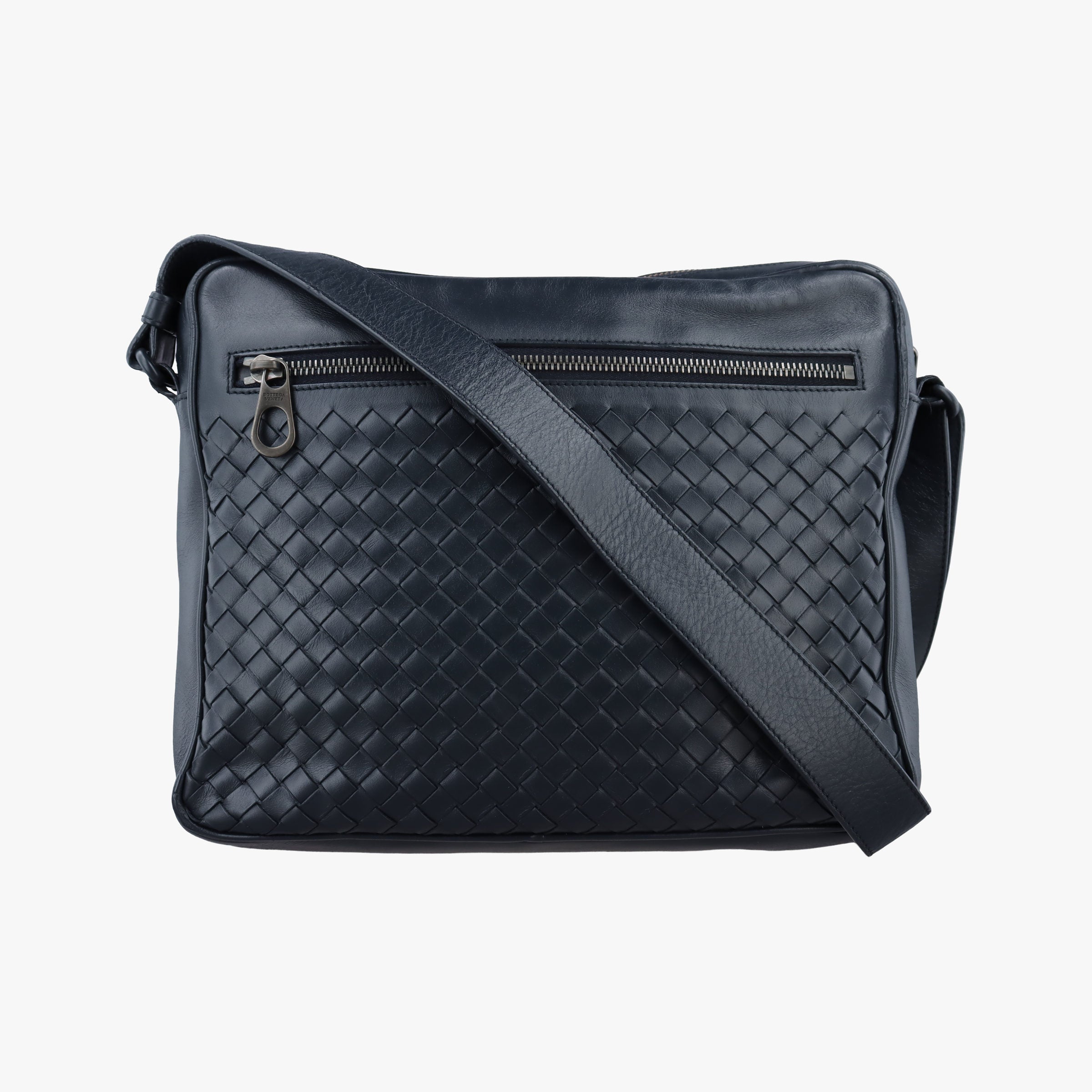 Secondhand Bottega Veneta Intrecciato Navy lambskin  shoulderbag | stylenewstar