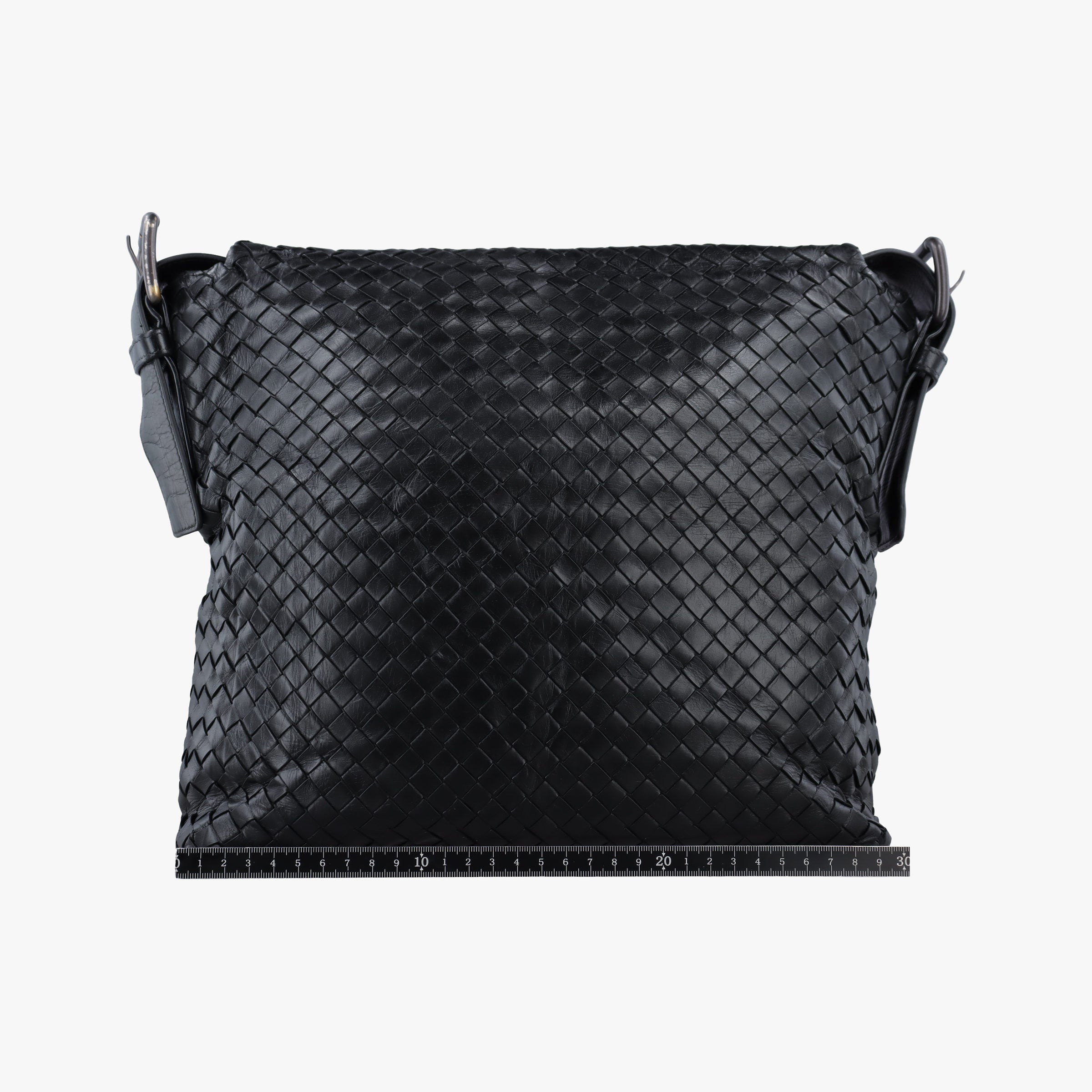 Pre-owned Bottega Veneta Intrecciato Black lambskin  shoulderbag | stylenewstar