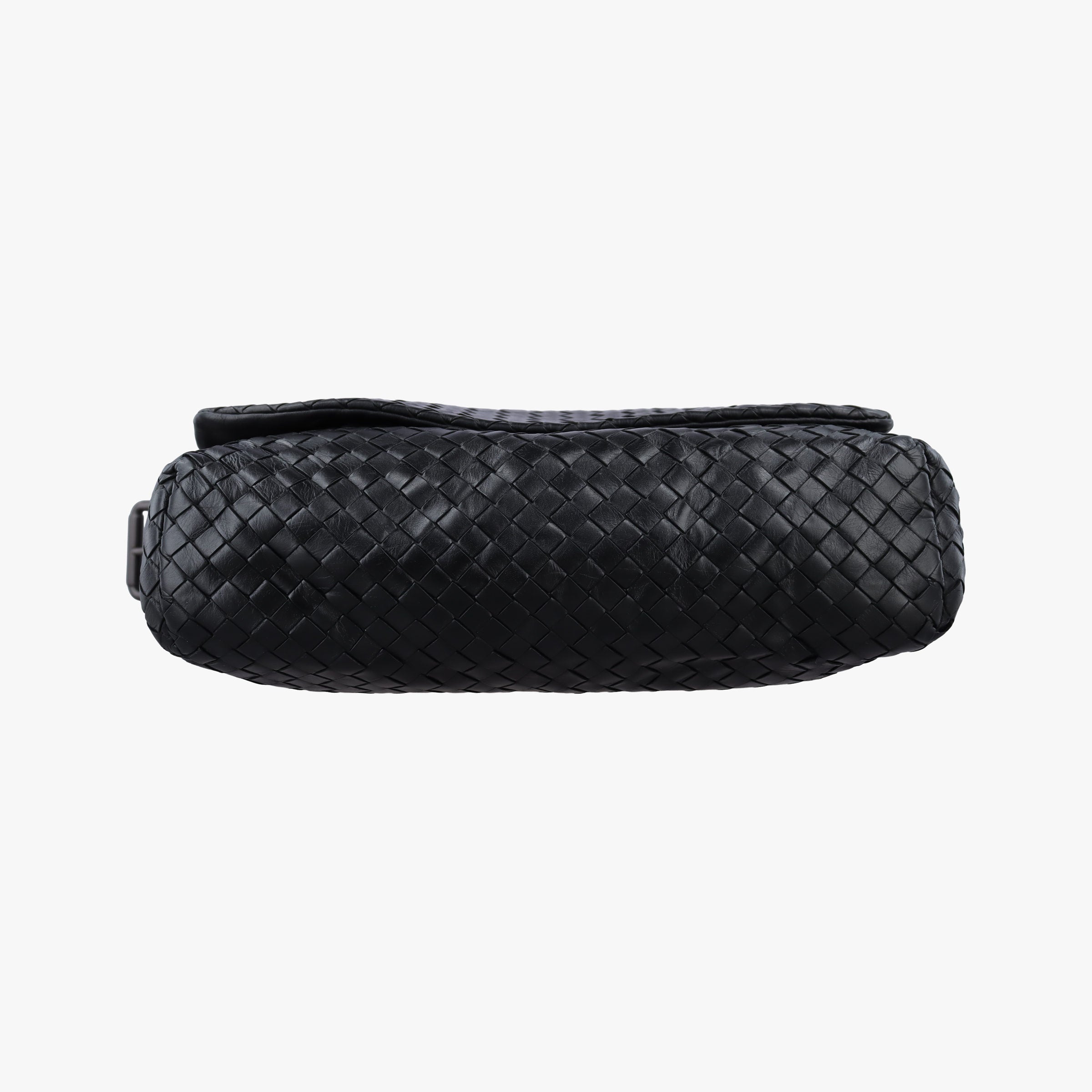 Pre-owned Bottega Veneta Intrecciato Black lambskin  shoulderbag | stylenewstar