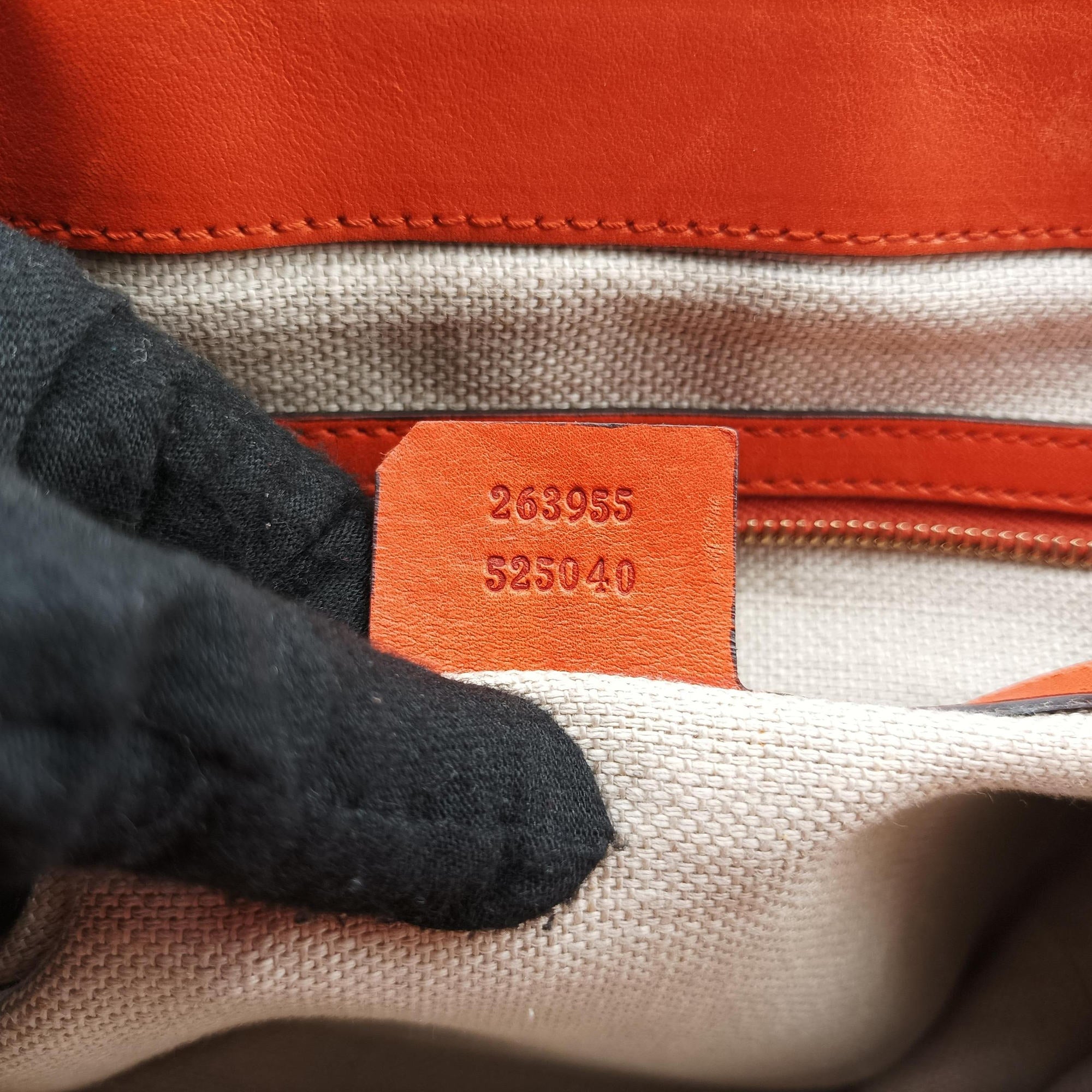 Pre-owned Gucci Snaffle Bit Orange Leather 263955 shoulderbag | stylenewstar
