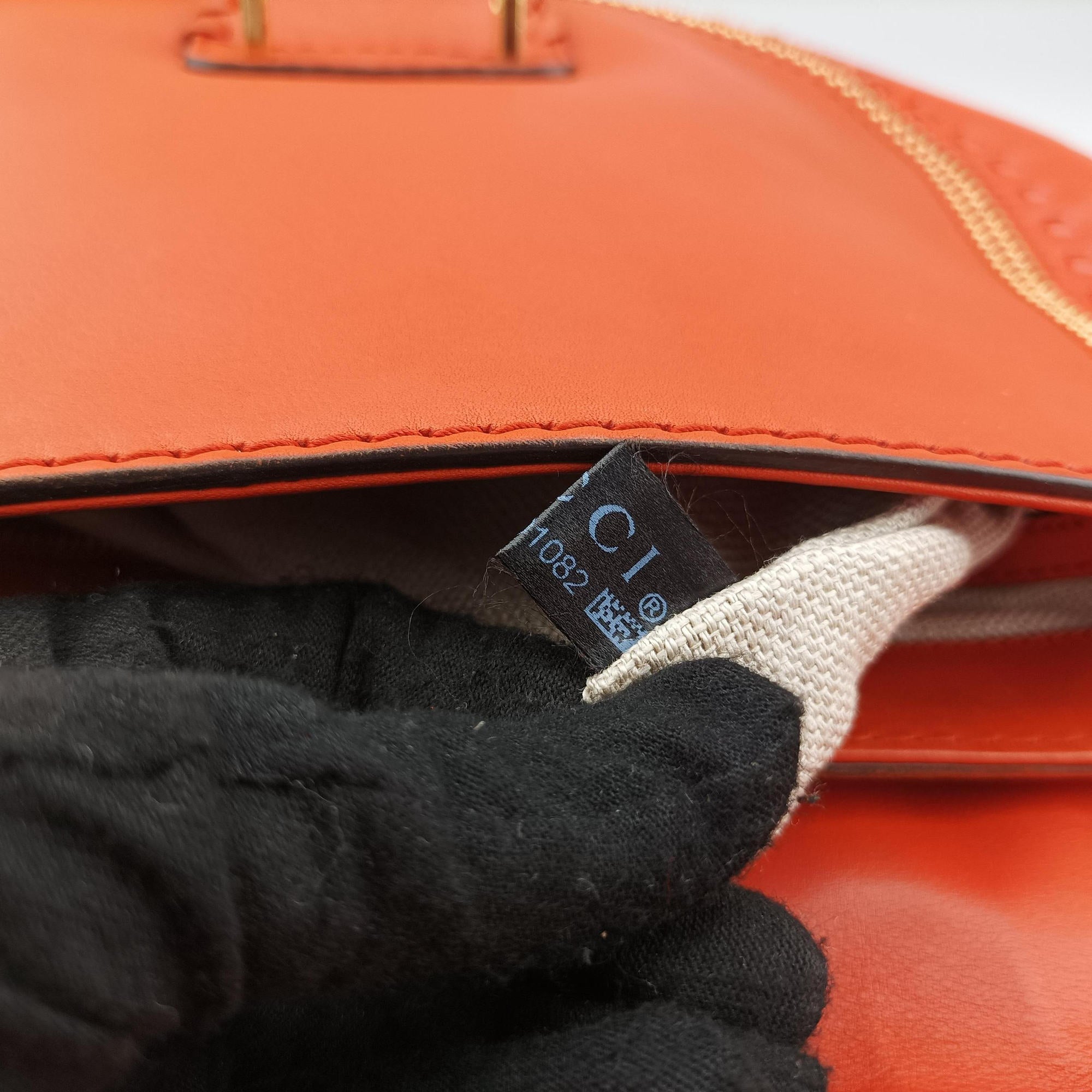 Pre-owned Gucci Snaffle Bit Orange Leather 263955 shoulderbag | stylenewstar