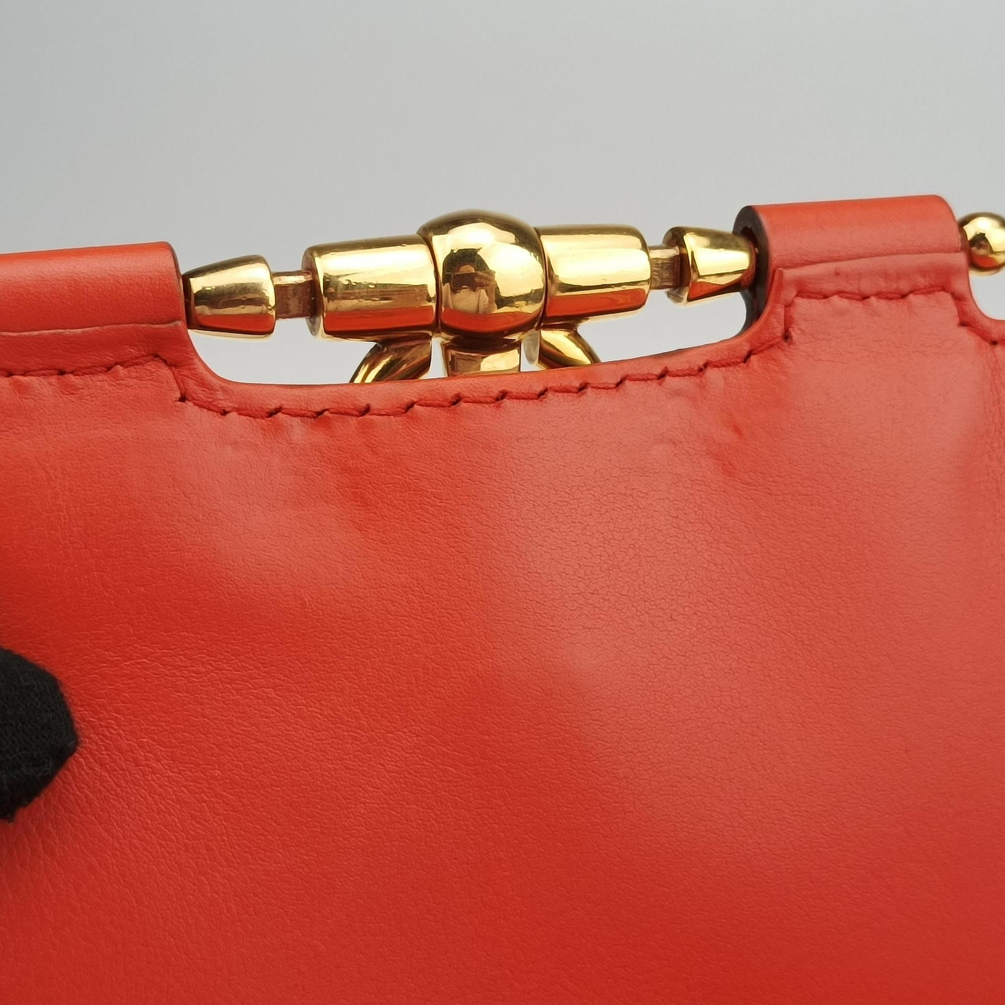 Pre-owned Gucci Snaffle Bit Orange Leather 263955 shoulderbag | stylenewstar