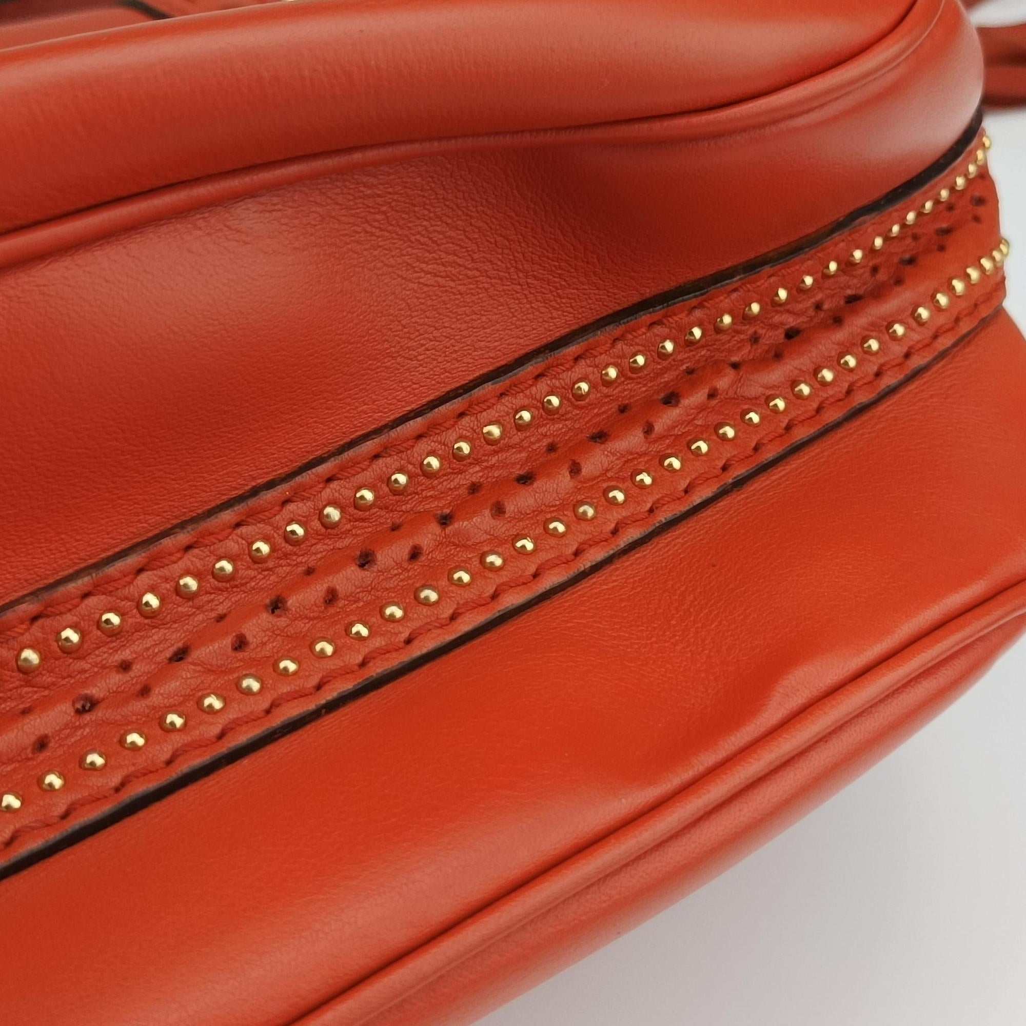 Pre-owned Gucci Snaffle Bit Orange Leather 263955 shoulderbag | stylenewstar