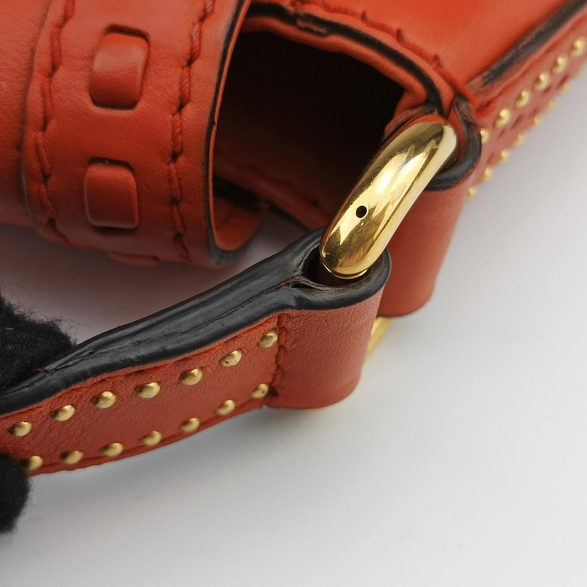 Pre-owned Gucci Snaffle Bit Orange Leather 263955 shoulderbag | stylenewstar