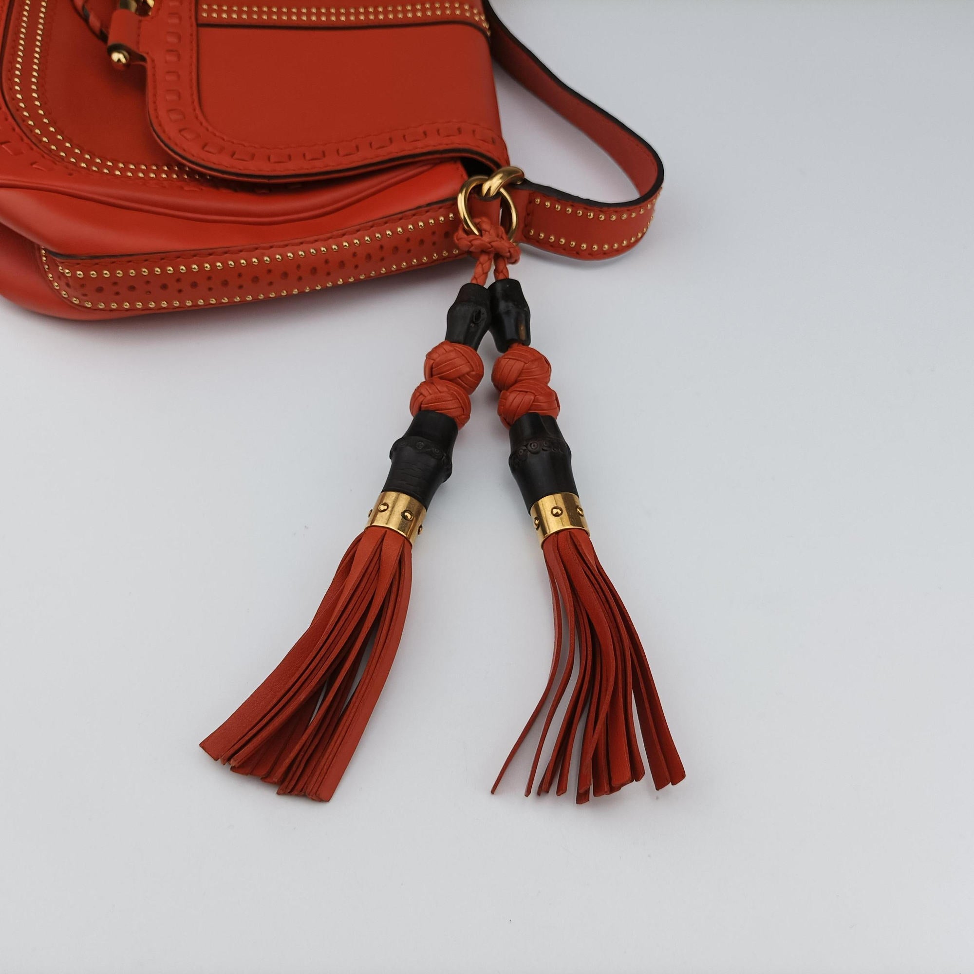 Pre-owned Gucci Snaffle Bit Orange Leather 263955 shoulderbag | stylenewstar