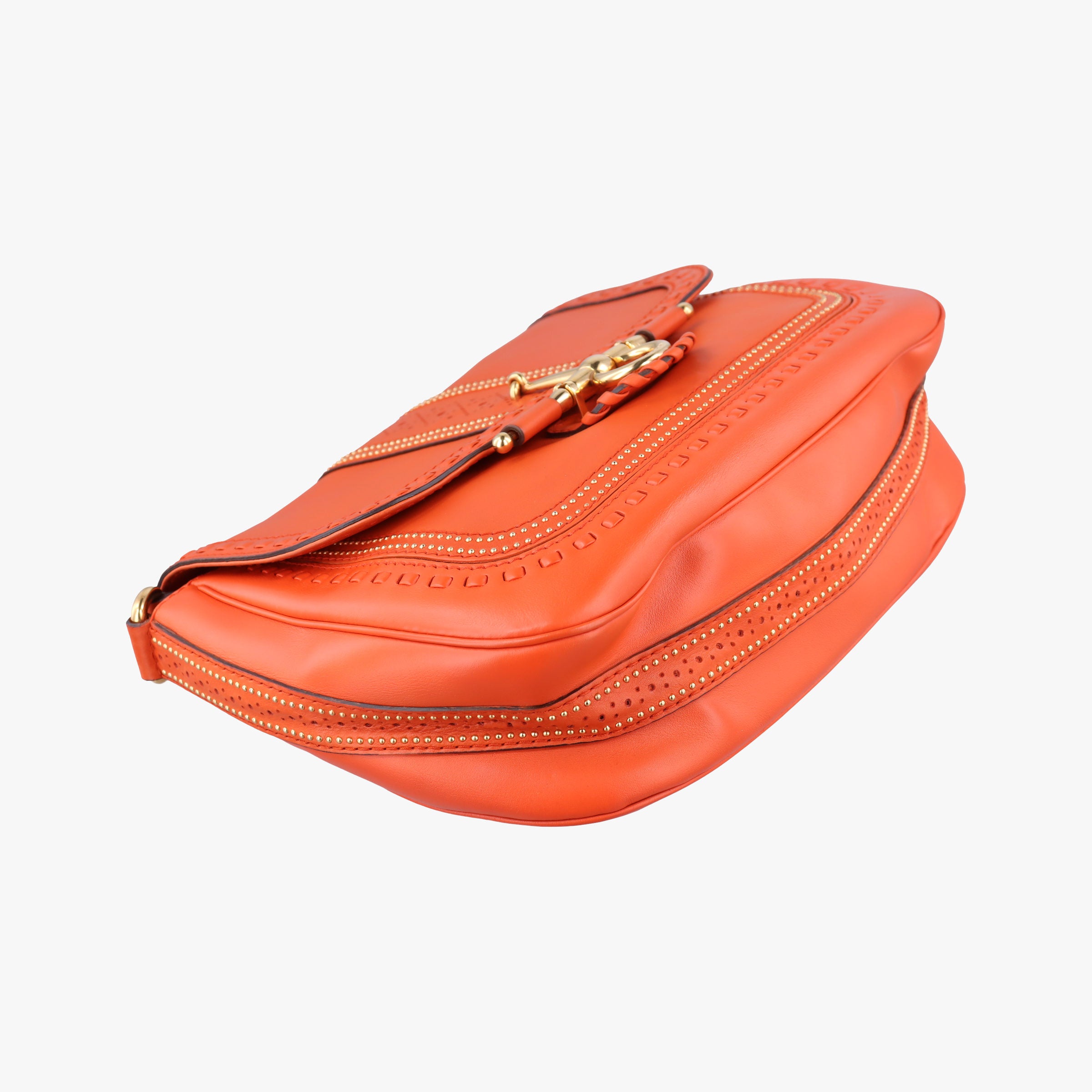 Pre-owned Gucci Snaffle Bit Orange Leather 263955 shoulderbag | stylenewstar