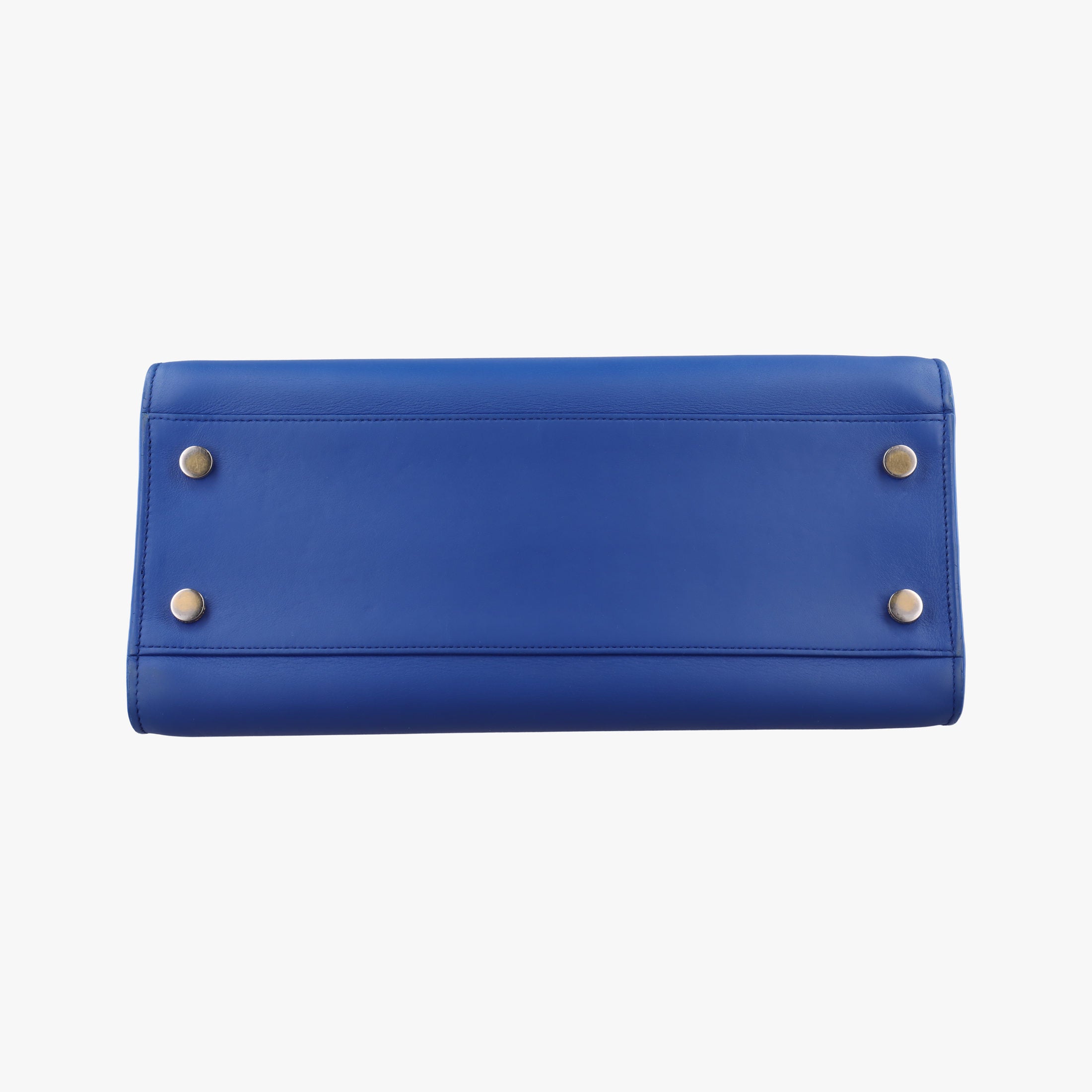 Secondhand Yves Saint Laurent baby Cabas Blue Leather 357395 shoulderbag | stylenewstar