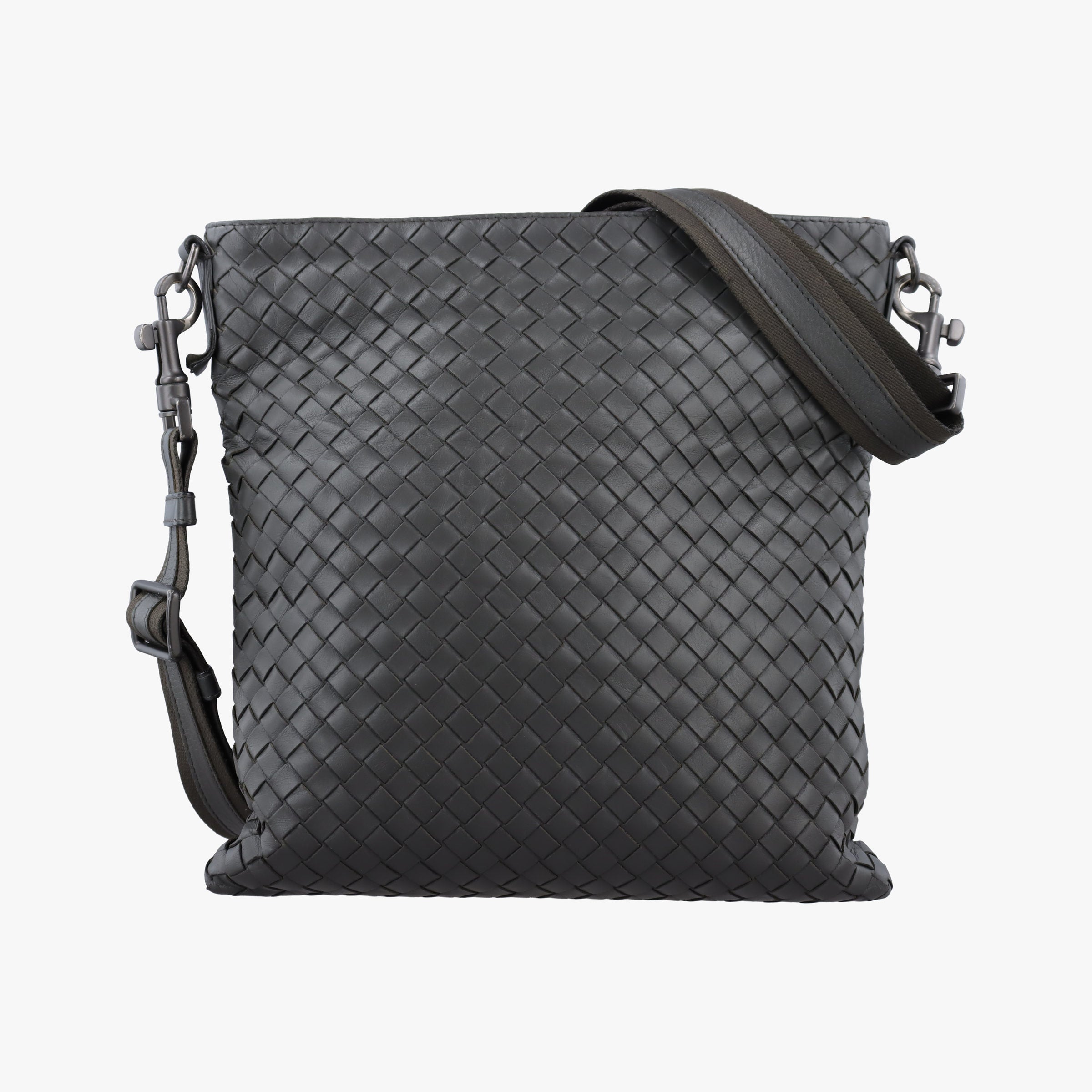 Pre-owned Bottega Veneta Intrecciato Grey lambskin  shoulderbag | stylenewstar