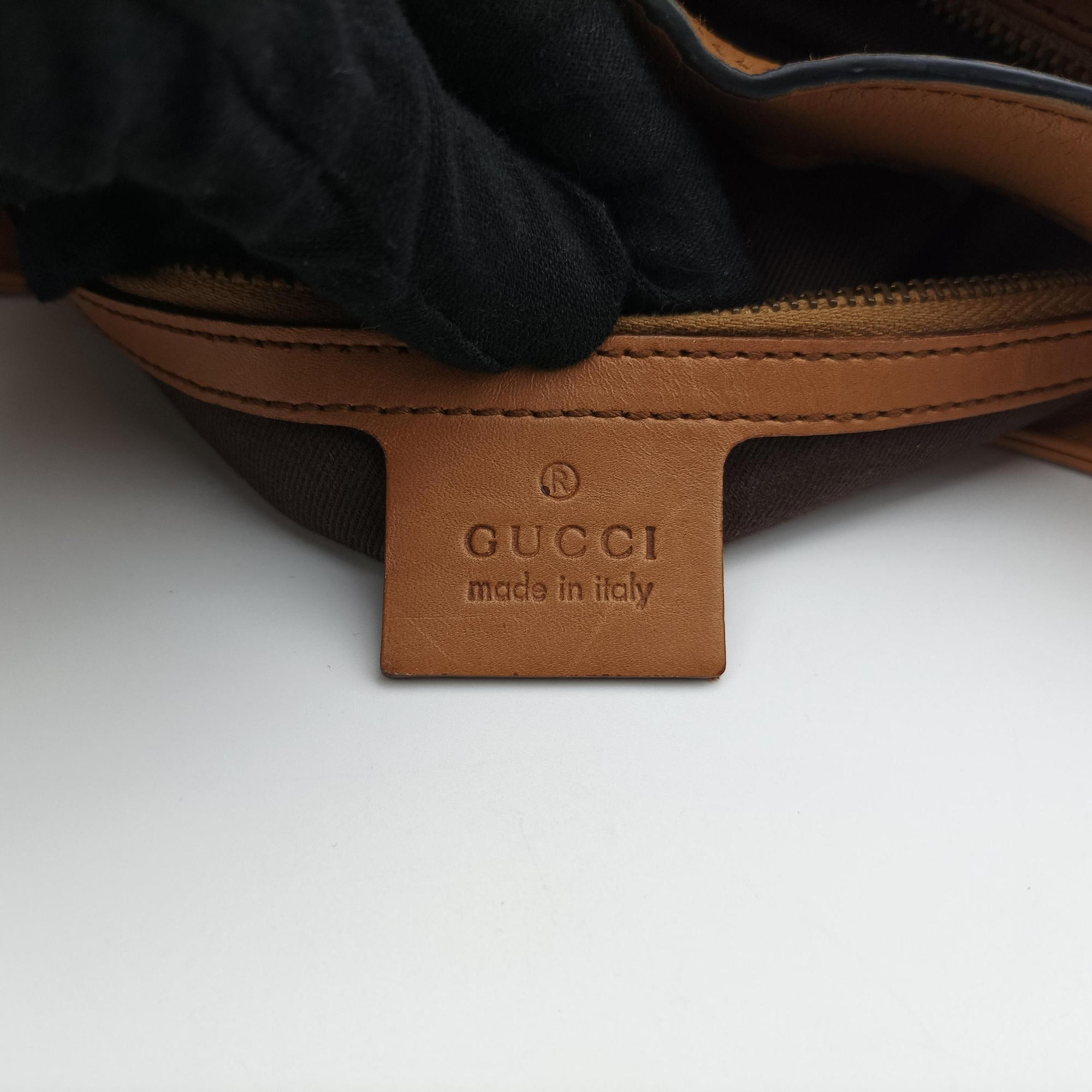 Pre-owned Gucci New Jackie Brown leather 120888 shoulderbag | stylenewstar
