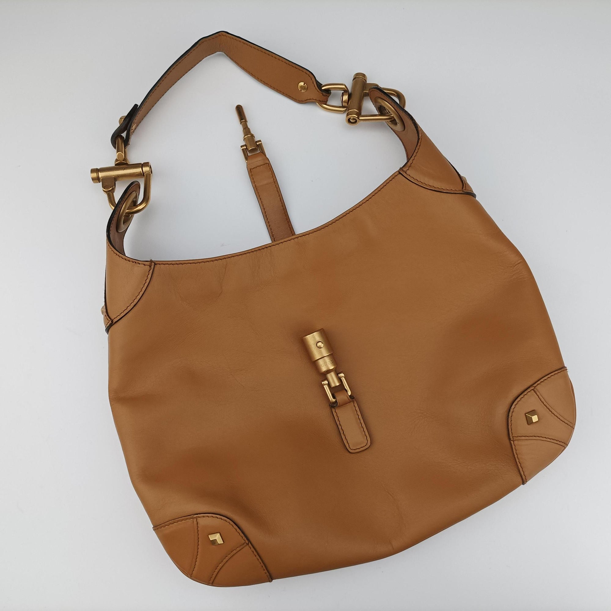 Pre-owned Gucci New Jackie Brown leather 120888 shoulderbag | stylenewstar